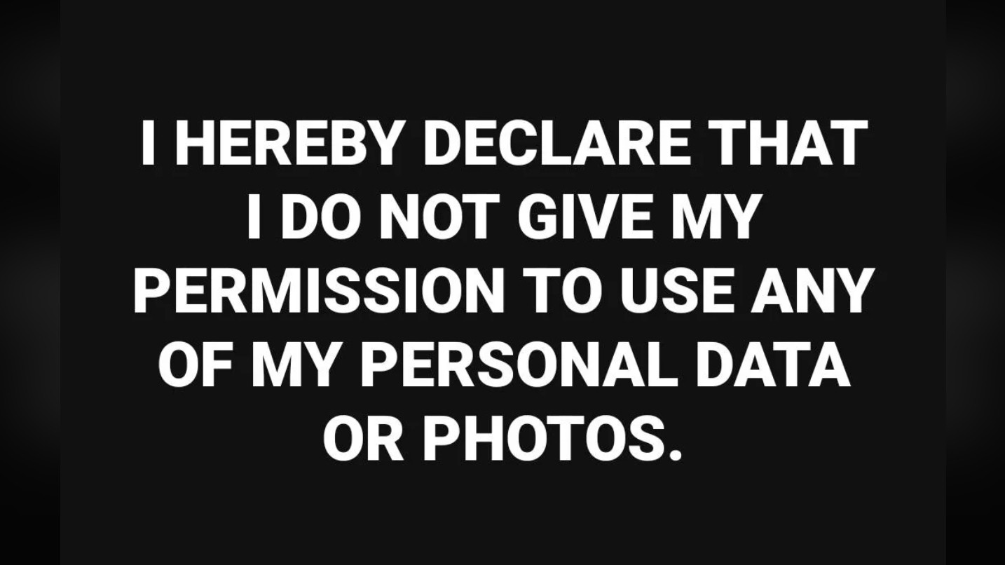 I hereby declare that i do not give my permission to use any of my personal data or photos