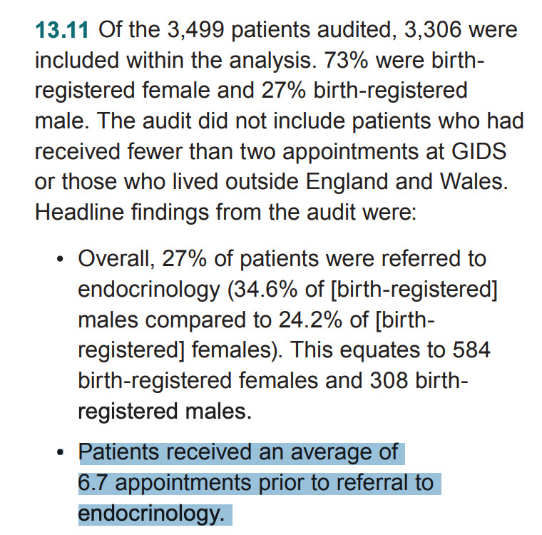 Patients received an average of 6.7 appointments prior to referral to endocrinology