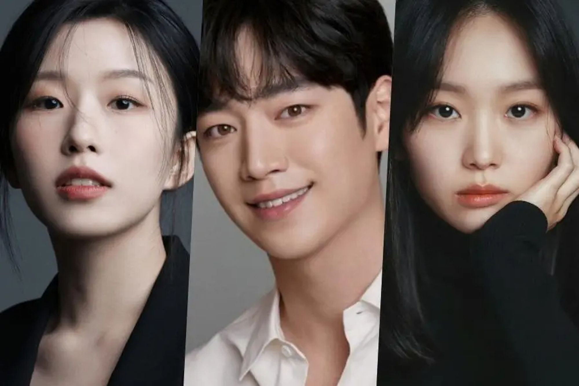 Montagem de fotos da esquerda para a direita: atriz Yoon Ga Yi, ator Seo Kang Joon, atriz JIn Ki Joo