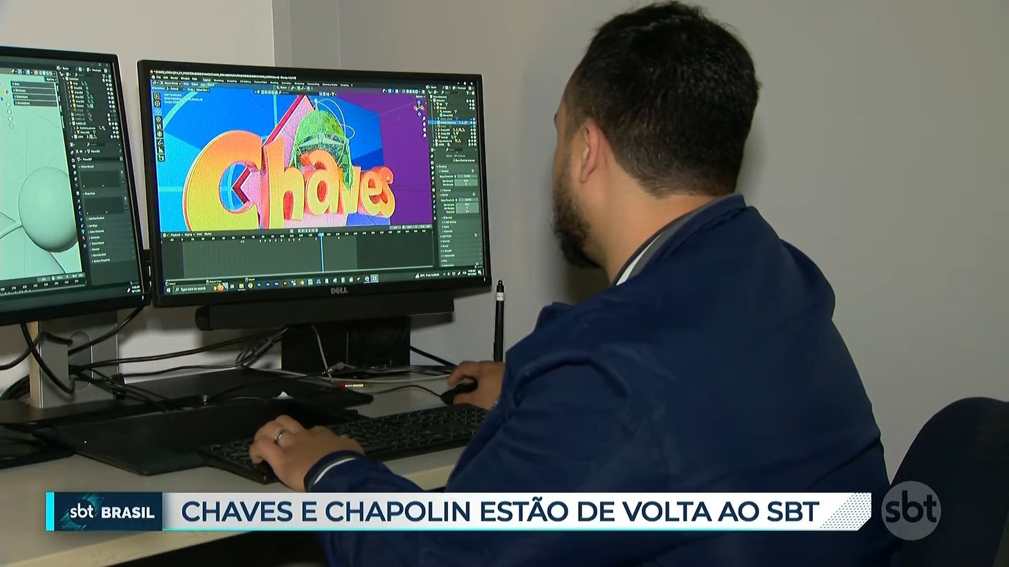 Motion Design do SBT refazendo a vinheta do Chaves pelo computador