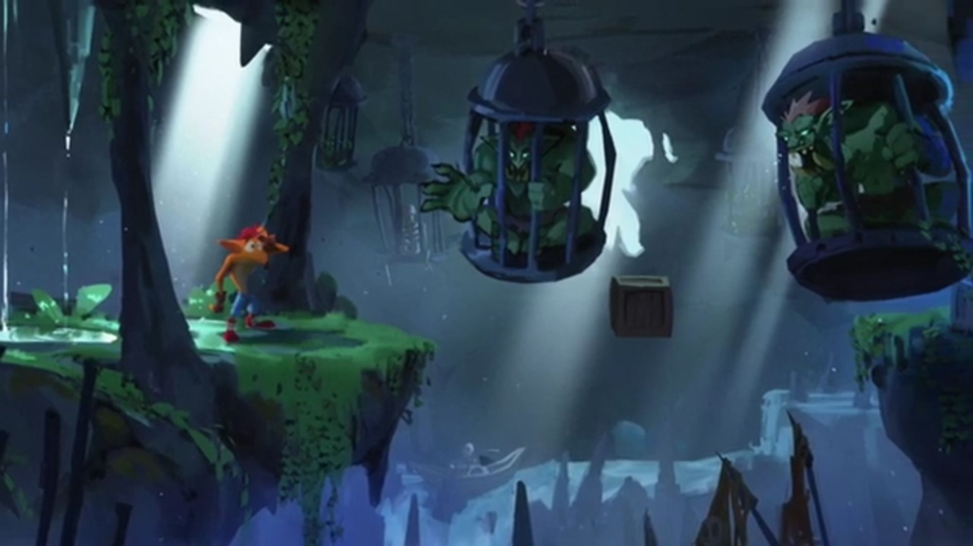 Crash sees trolls were trapped in prison from Xbox-Activision's Crash Bandicoot 5 Cancelled developed by Toys for Bob, produced by Activision and published by Xbox Game Studios.