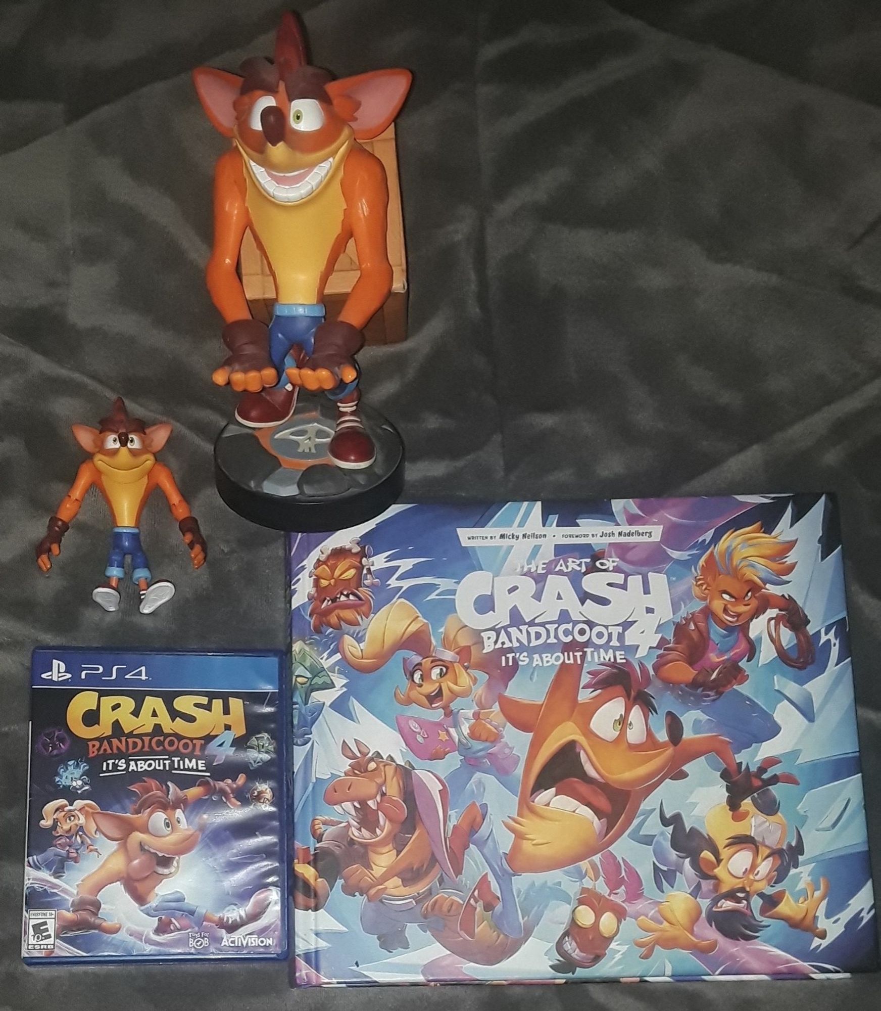 Activision's Crash Bandicoot 4: It's About Time (2020); developed by Toys For Bob and Beenox, produced by Activision Blizzard and published by Activision. 

Released Oct 2nd, 2020 on PS2 and Xbox One, March 12th, 2021 on Nintendo Switch, PS5 and Xbox Series X, and Oct 18th, 2022 on PC.

"Neo Cortex  and N. Tropy are back at it again and launching an all-out assault on not just this universe, but the entire multiverse! Crash and Coco are here to save the day by reuniting the four quantum masks and bending the rules of reality.
Bend the rules of space and time using the powerful Quantum Masks, play as Crash, Coco, Dingodile, Tawna, and Dr. Neo Cortex, unlock alternative timelines, flashback tapes and N. Verted levels, and play with friends in Bandicoot Battle and pass N. Play Modes!"