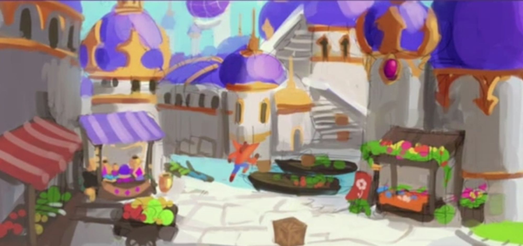 Crash in Magic Crafters level from Spyro series from Xbox-Activision's Crash Bandicoot 5 Cancelled developed by Toys for Bob, produced by Activision and published by Xbox Game Studios.