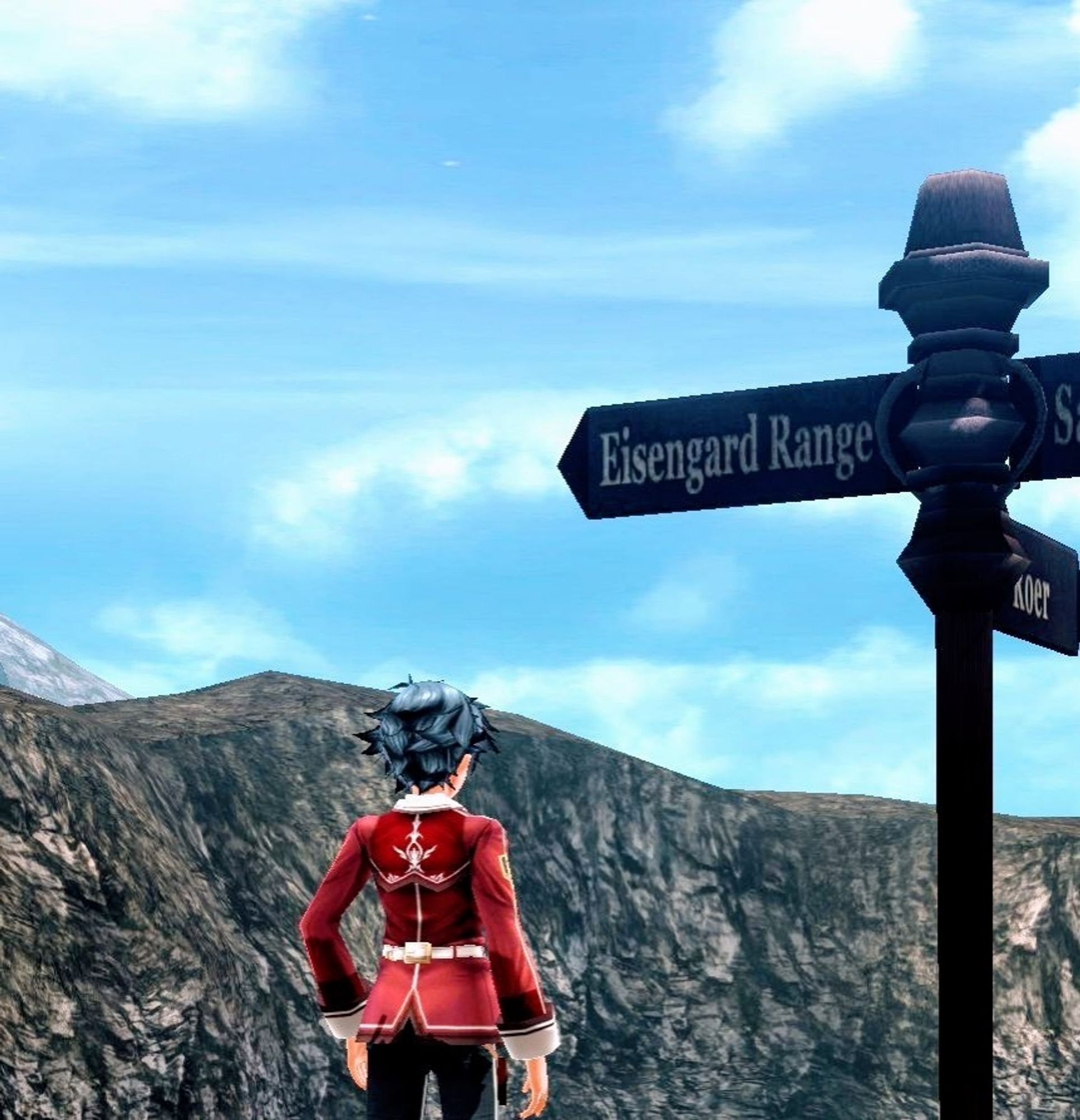 Trails of Cold Steel (letrero donde pone "Eisengard")