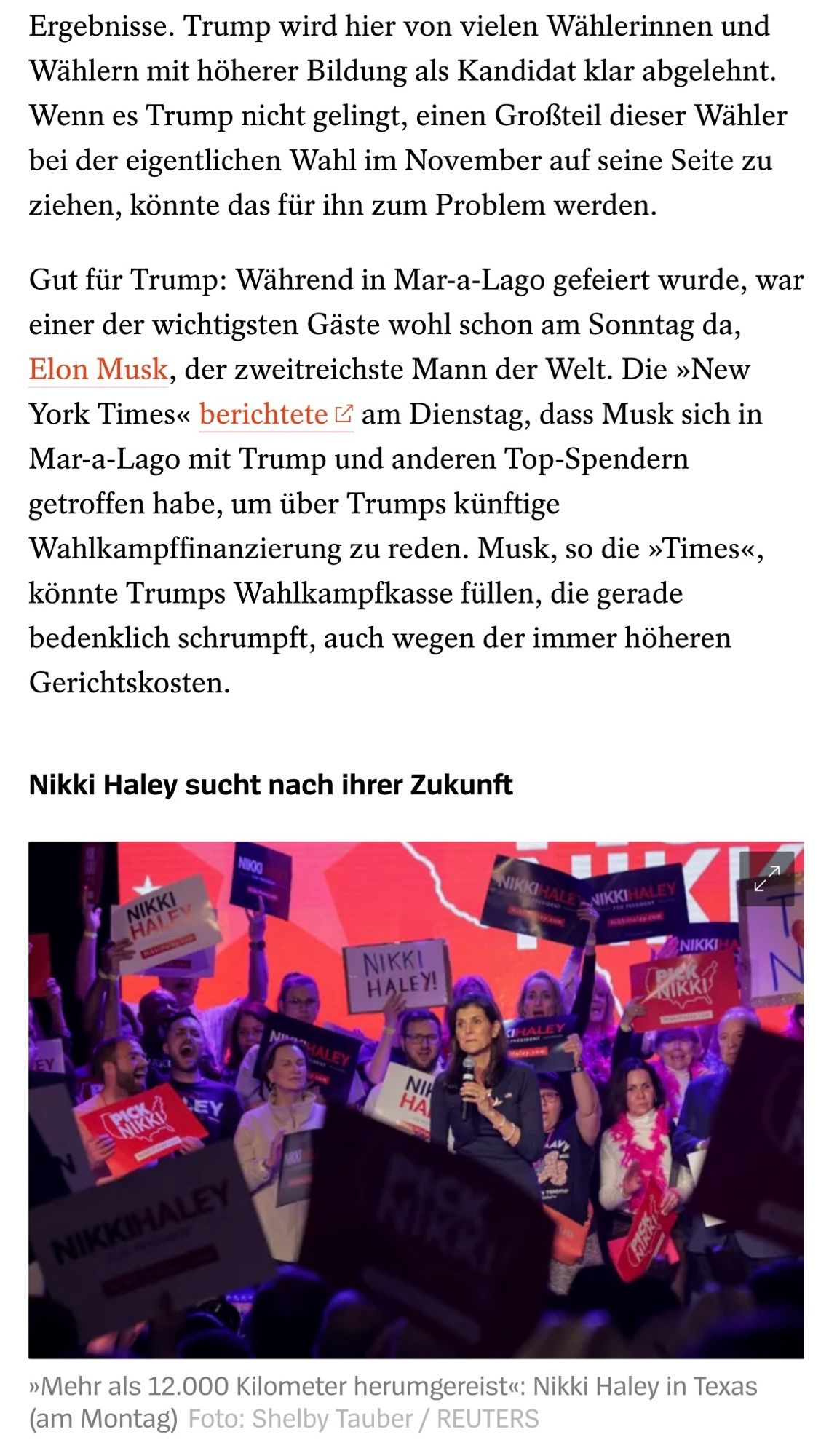 Ausschnitt aus dem Spiegel+ Artikel.