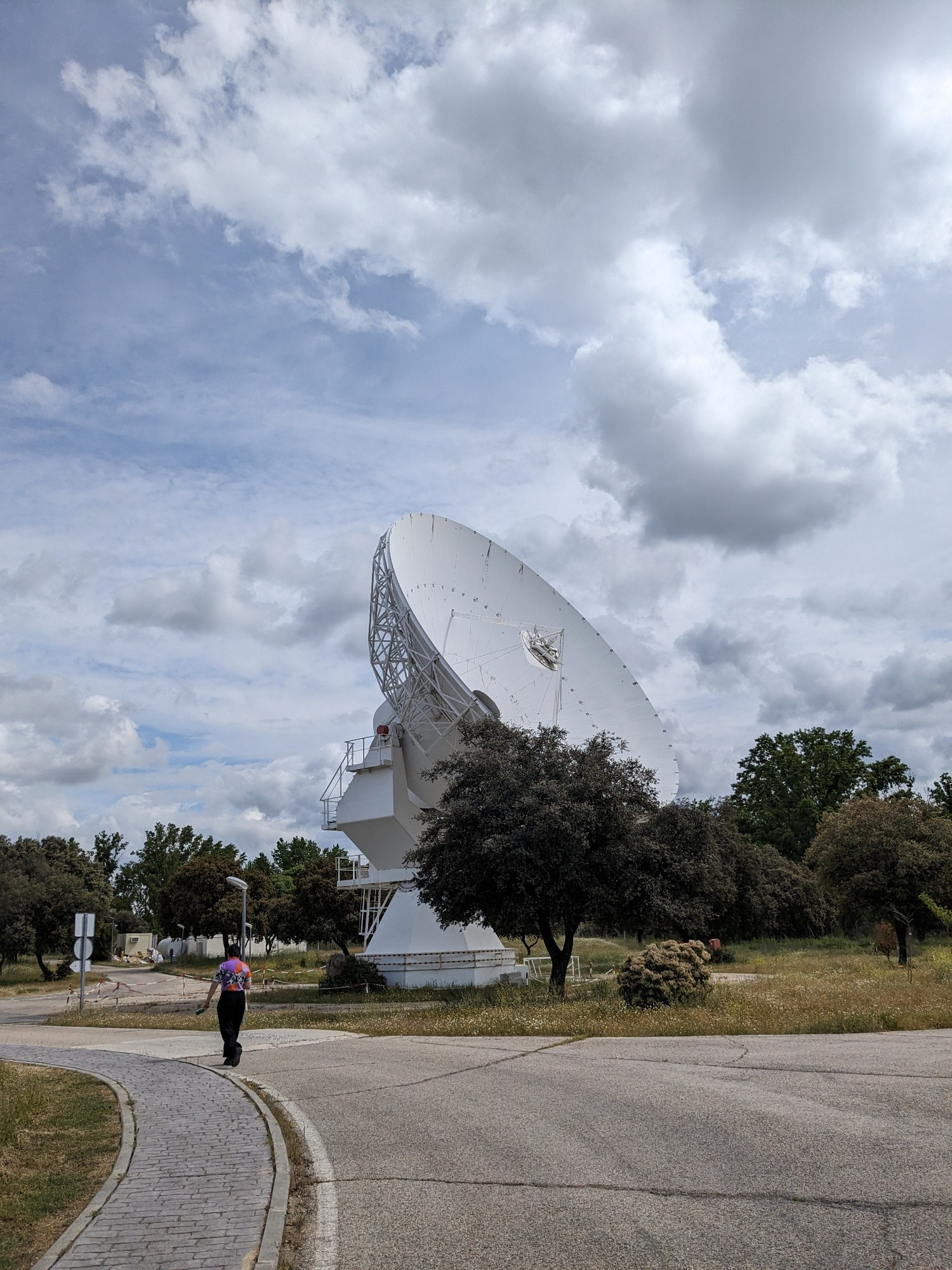 A satellite tracking/communications dish at the European Space Agency's (ESA) European Space Astronomy Centre (ESAC) in Madrid, where the conference was held.

Sometimes, we saw them move!