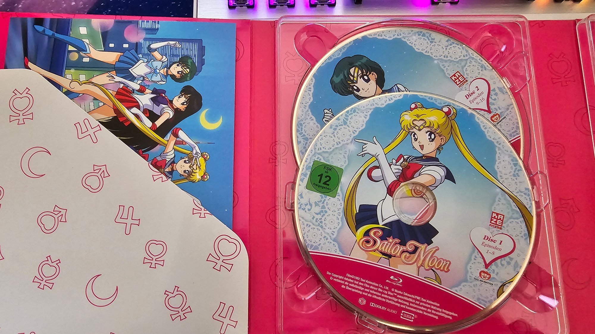 Sailor Moon Blu-ray und Poster und Postkarte