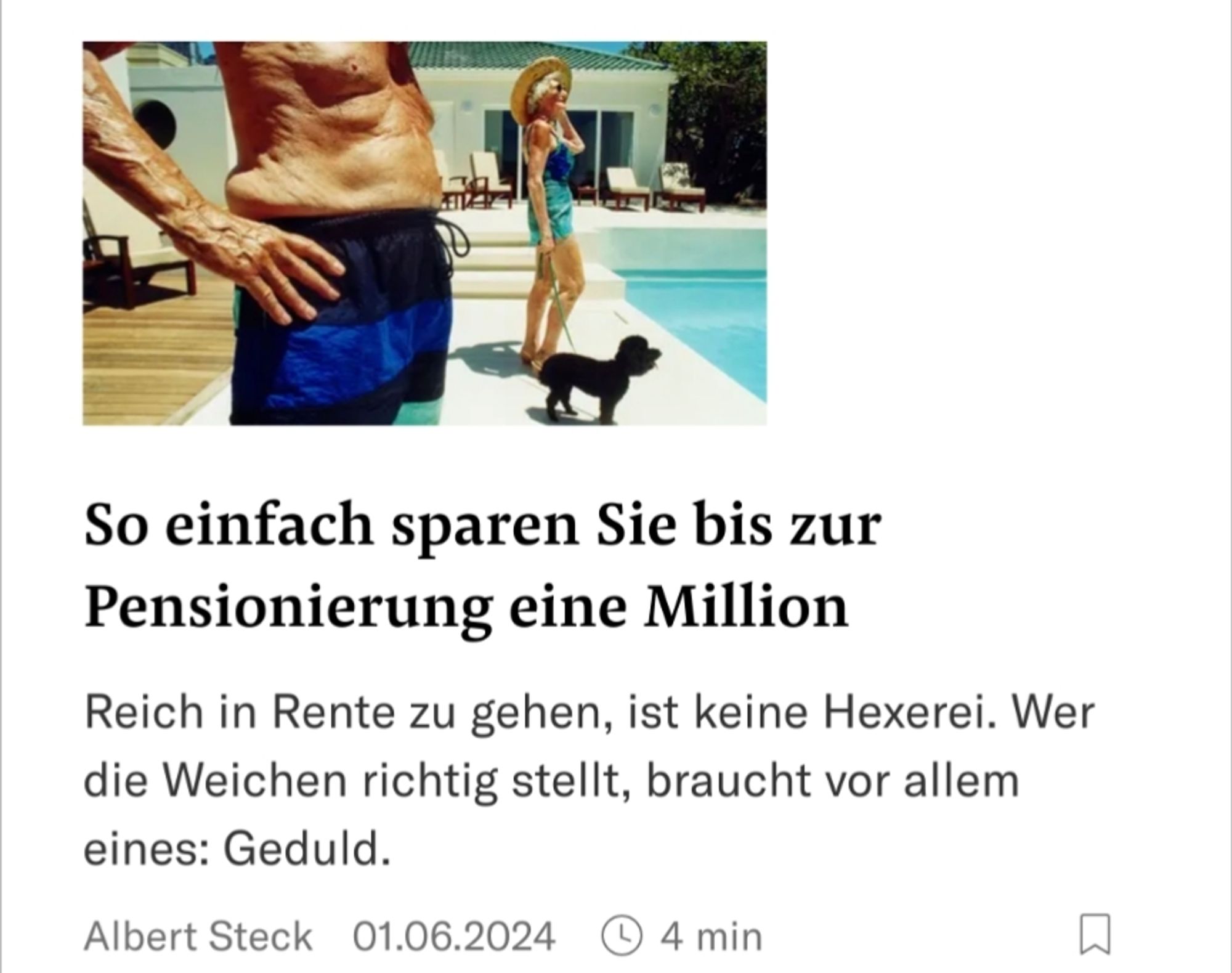 So einfach sparen Sie bis zur Pensionierung eine Million