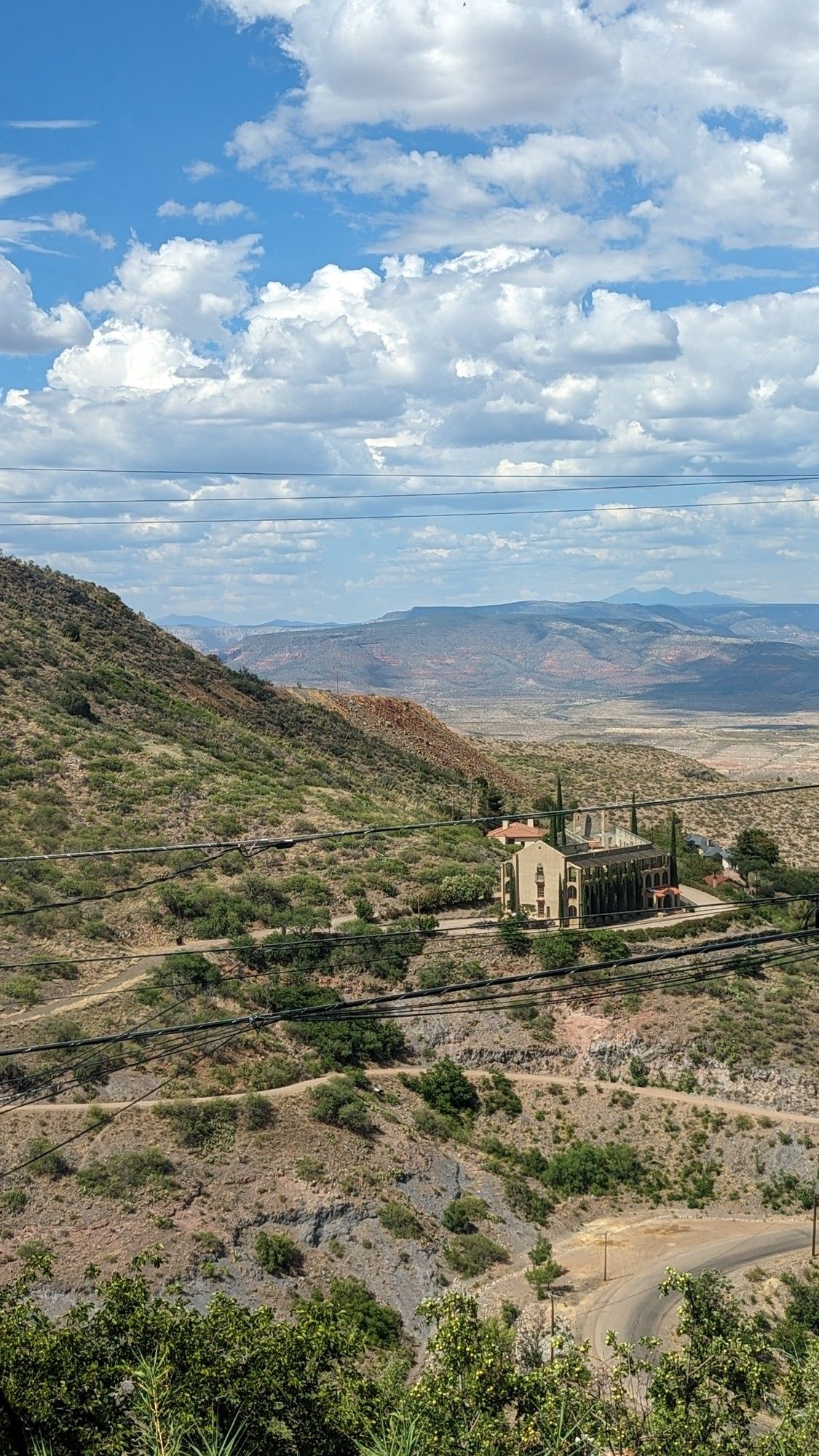 View from a mountain top looking across the desert. 