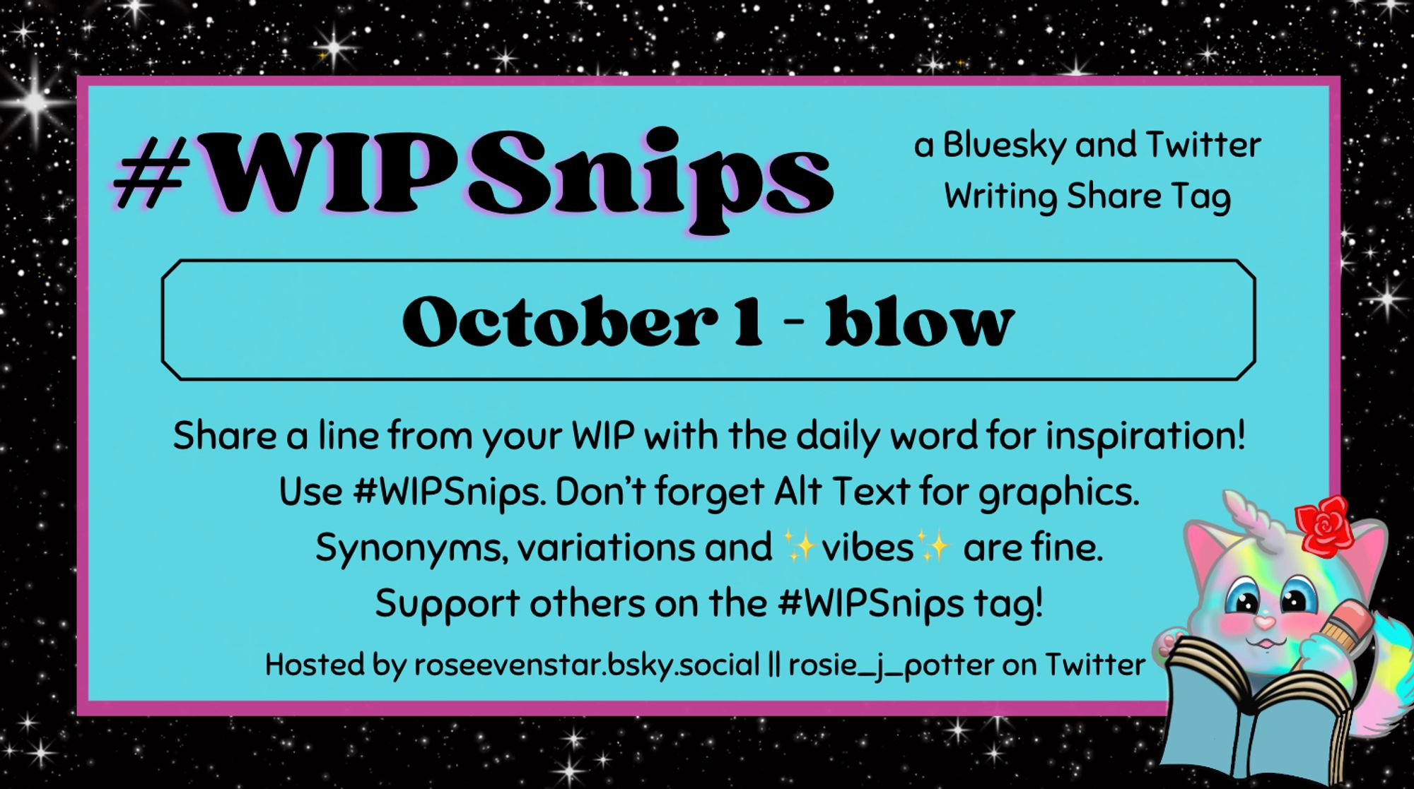 The WIPSnips word for October 1 is "blow"