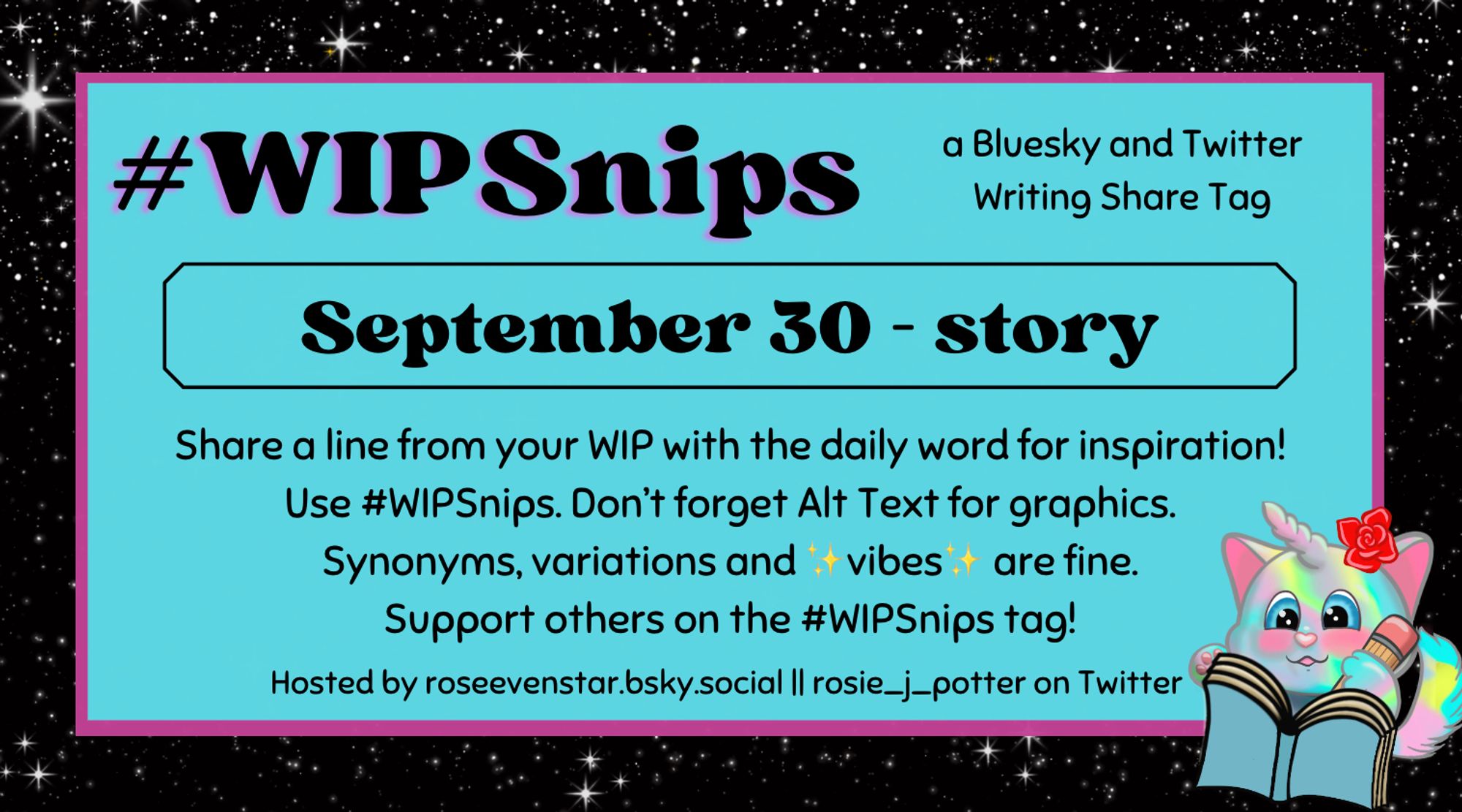 The #WIPSnips word for September 30 is "story"