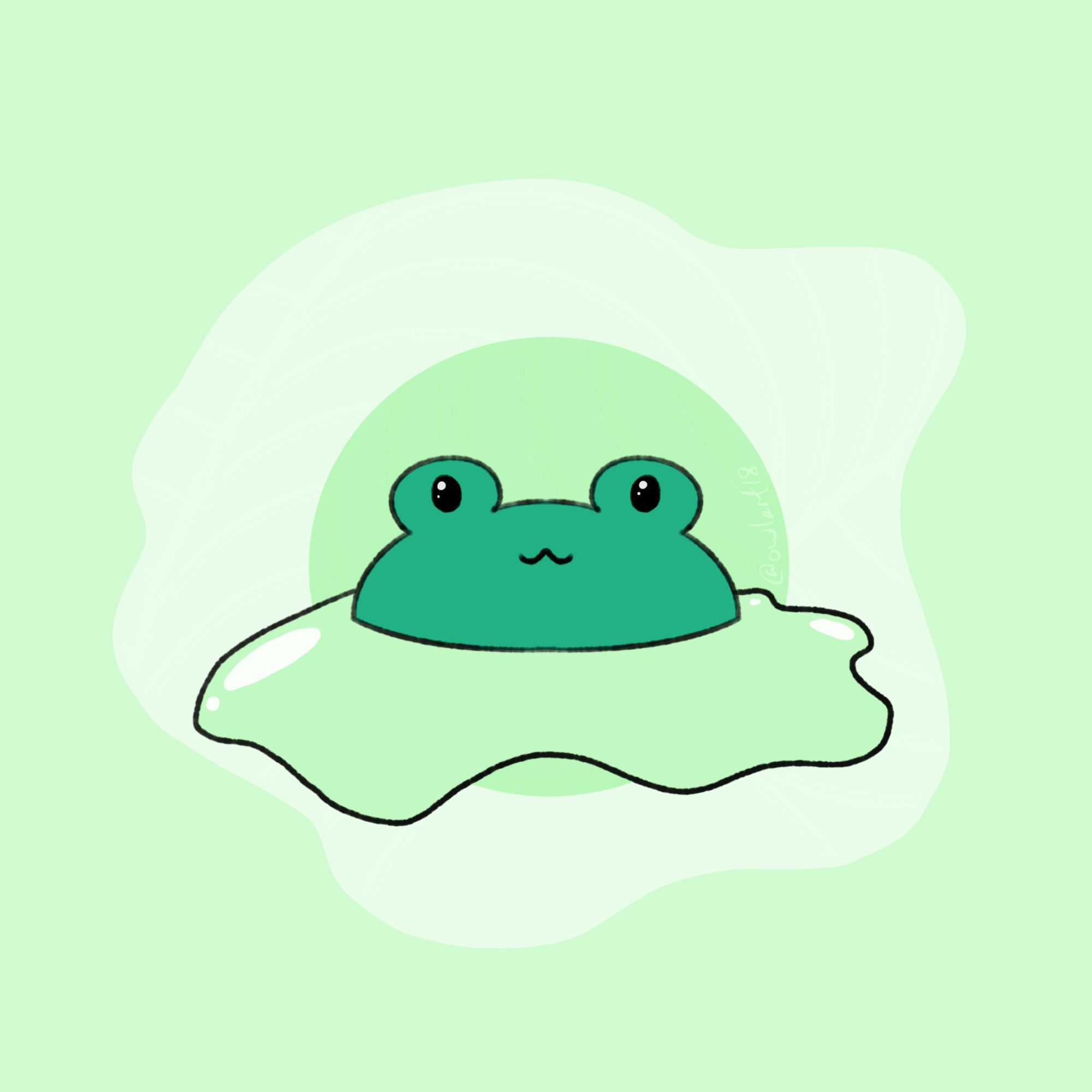 Drawing of a frog egg oc