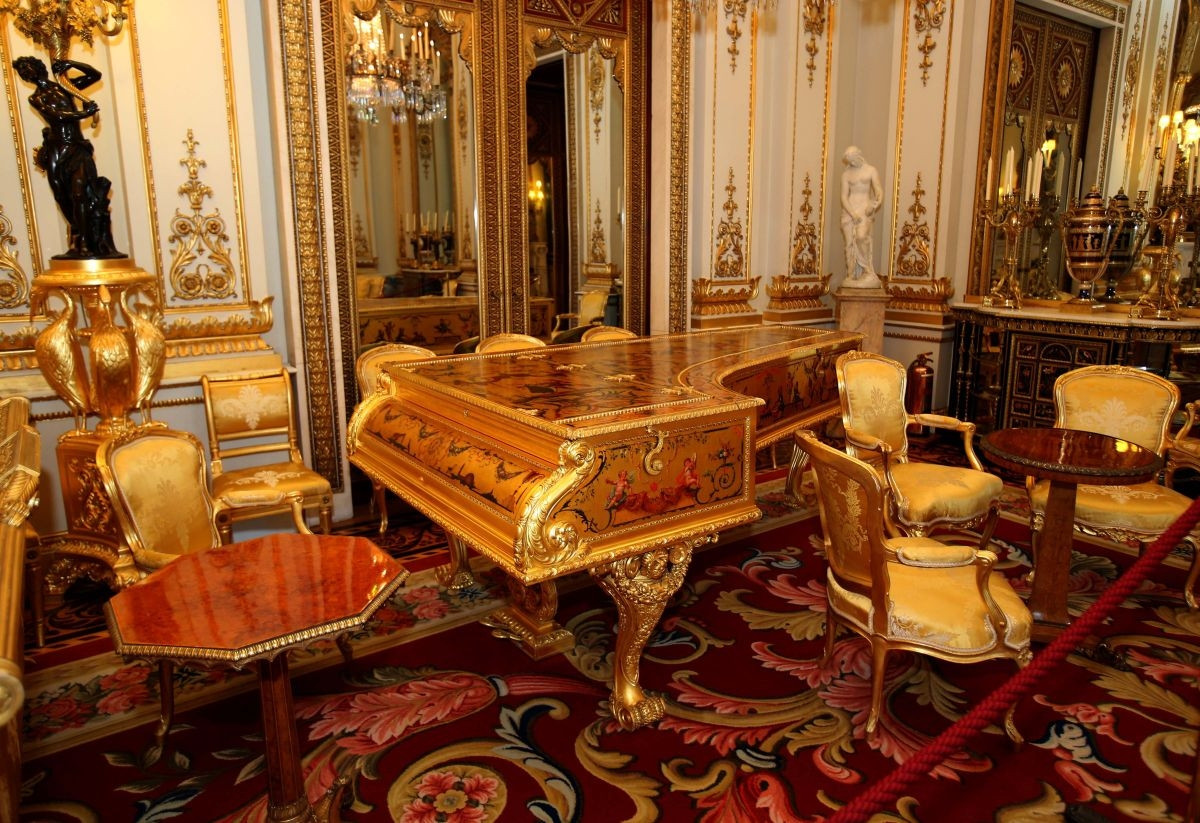 Inside Saddam Hussein's palace.