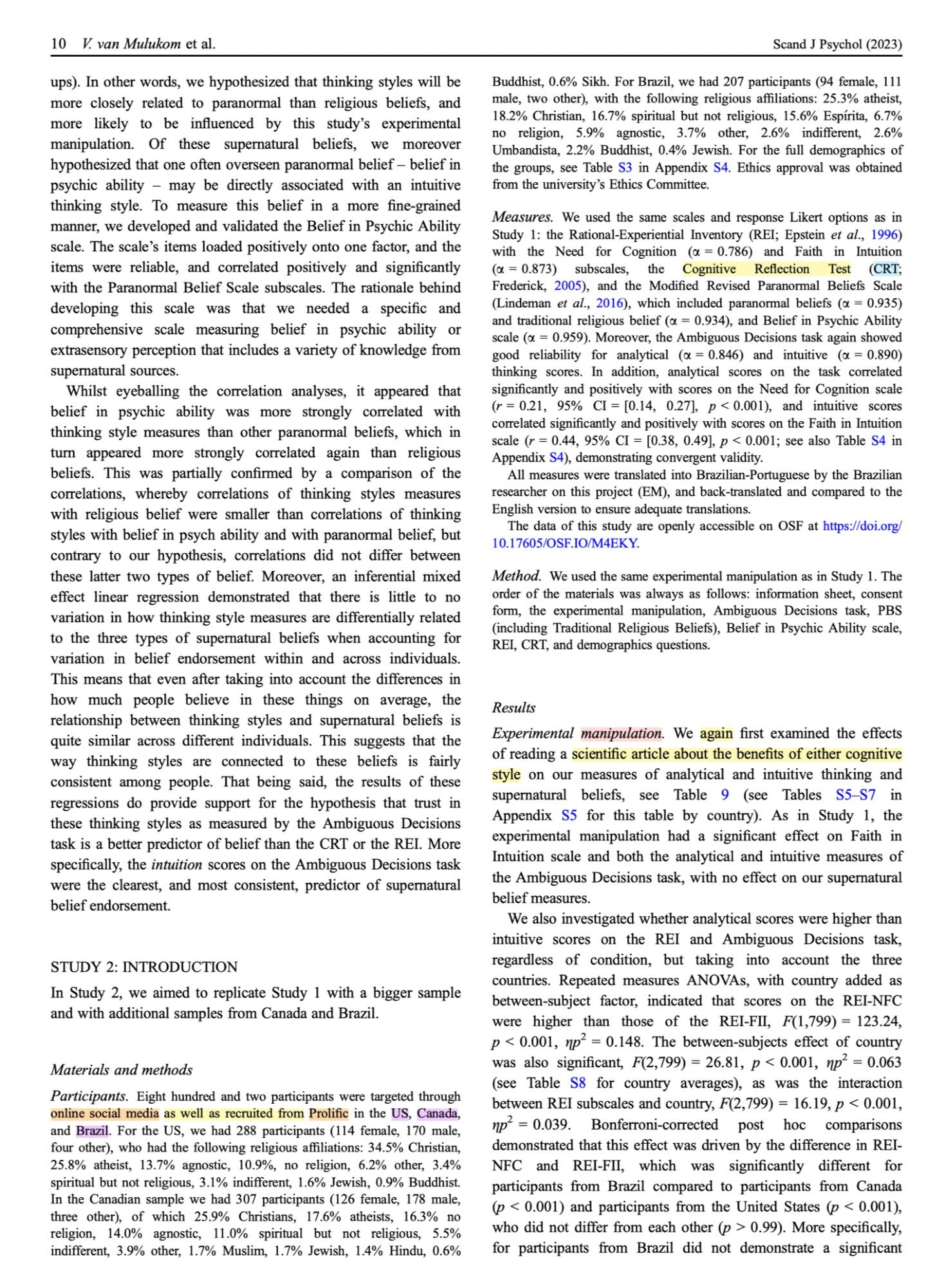 The setup of the replication and extension