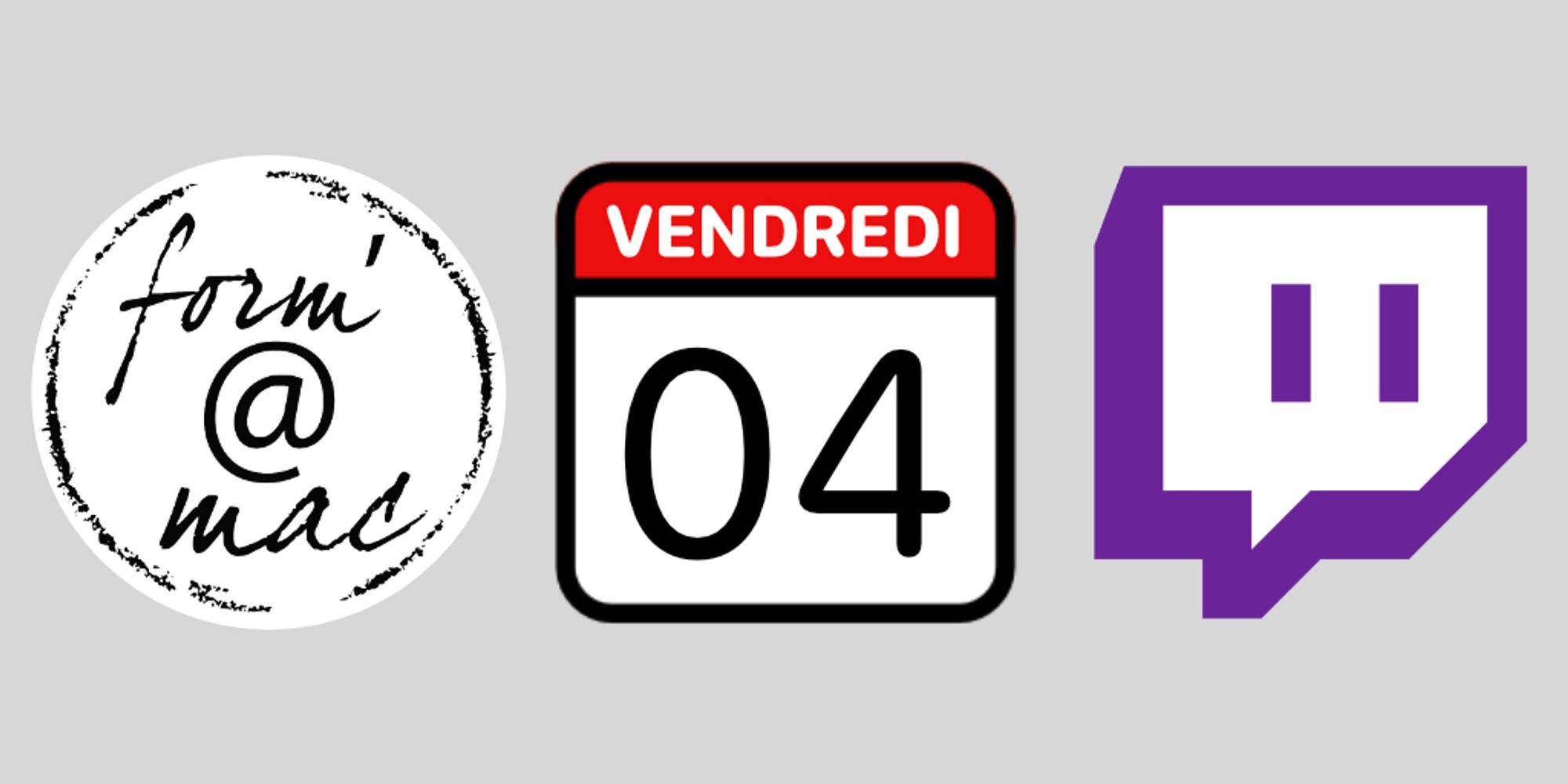 Logos formamac et Twitch

Stream du vendredi 04 octobre 2024 sur https://www.twitch.tv/formamac