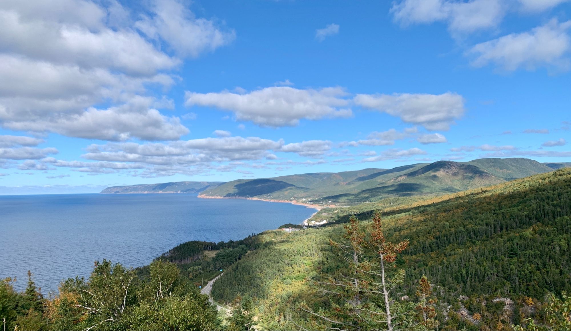 View of Pleasant Bay on The Cabot Trail on Cape Breton Island.