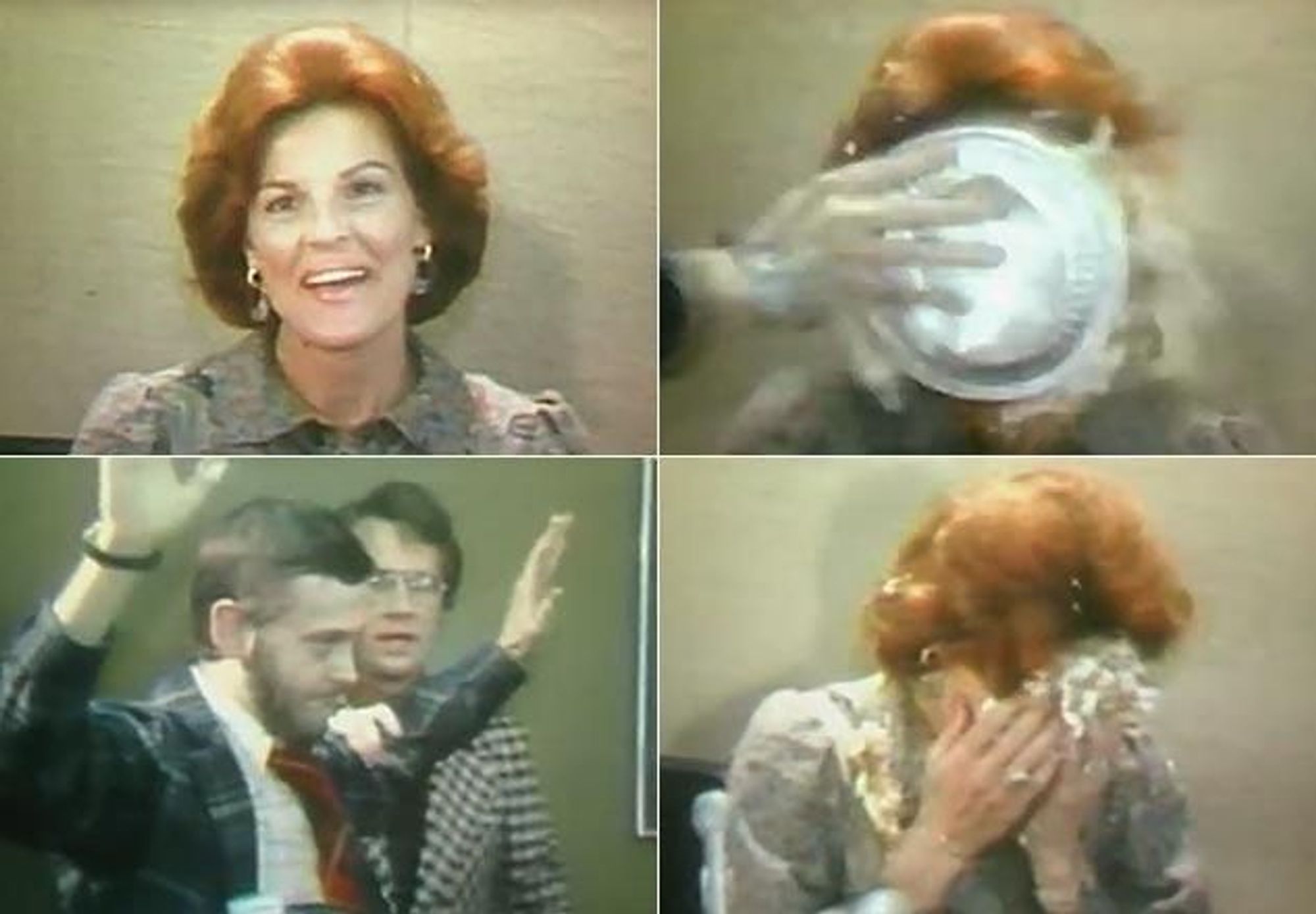 anita bryant getting a pie thrown in her face by a very cool person that i wish i knew the name of