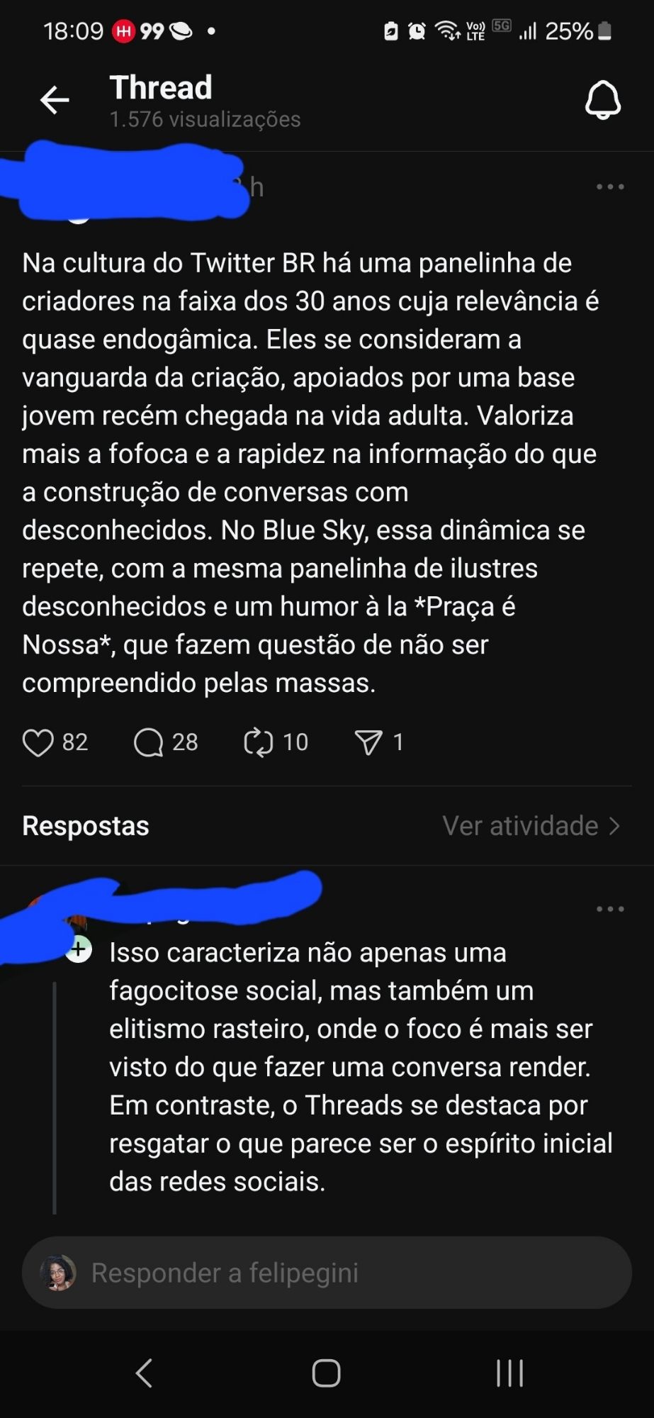 Reclamação gigante sobre o twitter e bluesky