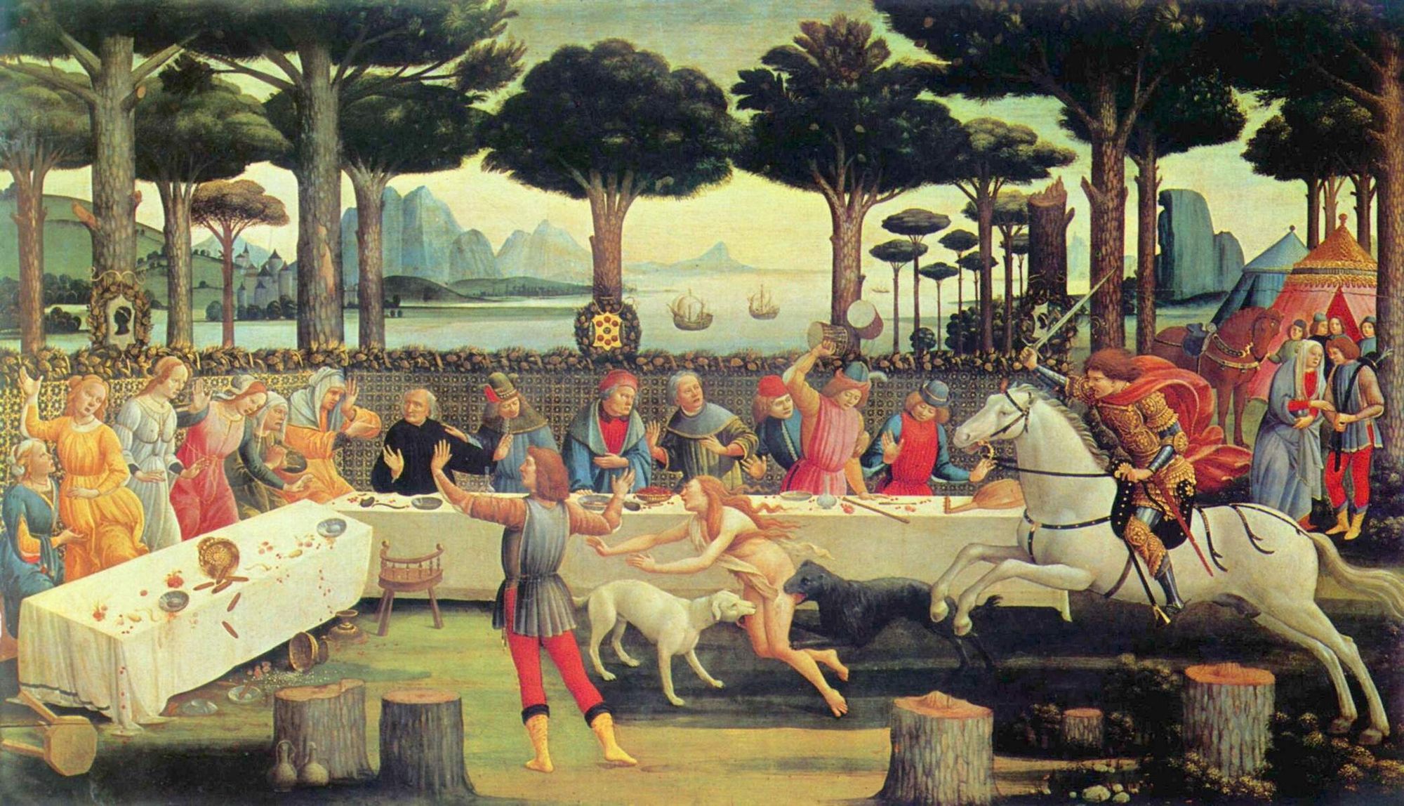 The Story of Nastagio Degli Onesti - The Banquet in the Pine Forest