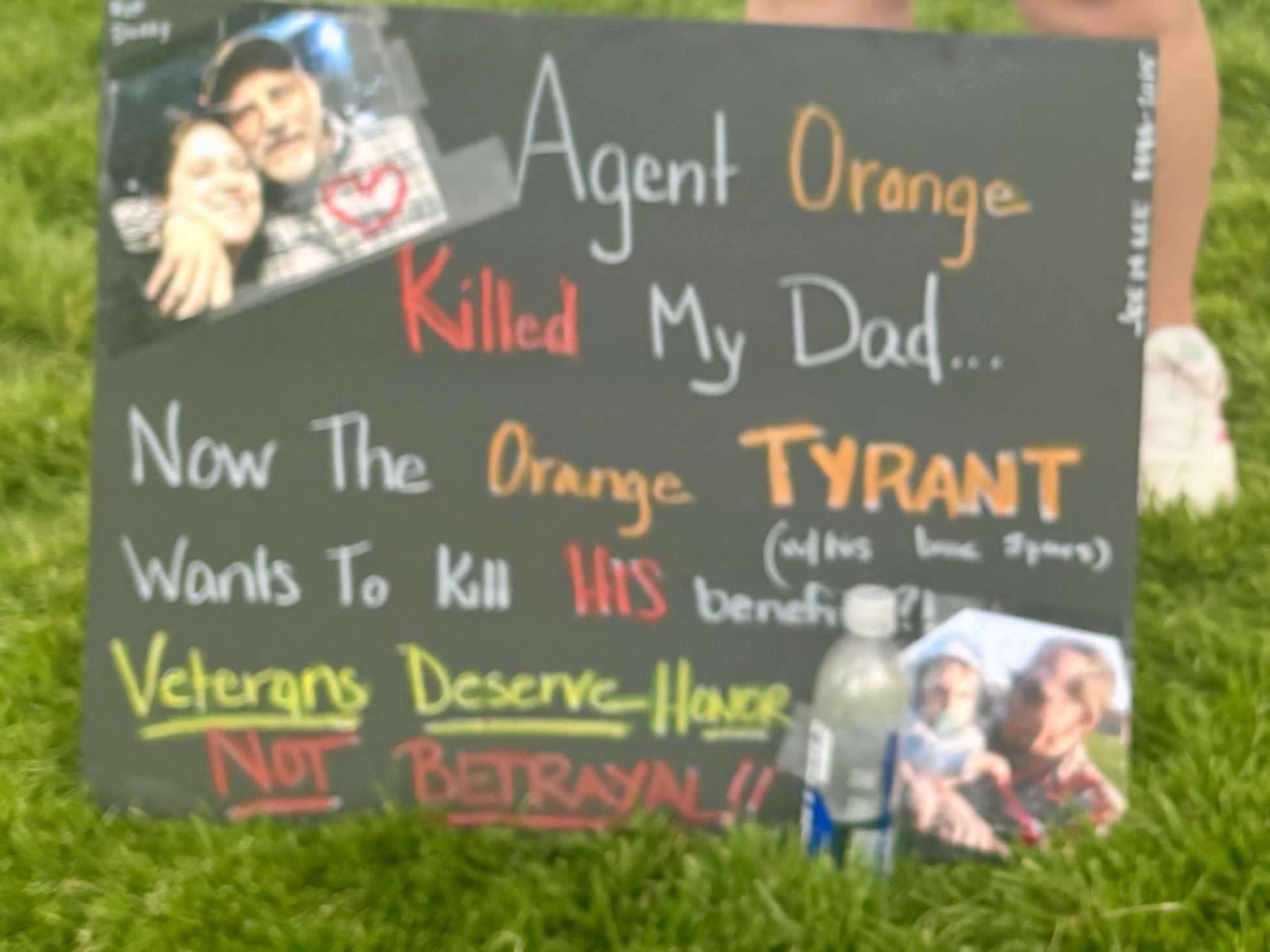 Sign. Agent Orange killed my dad.. now the orange tyrant wants to kill his benefits. Veterans deserve honor not betrayal 