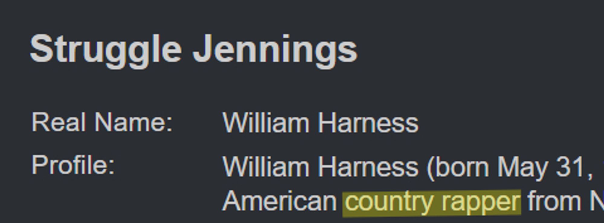 Struggle Jennings
American country rapper