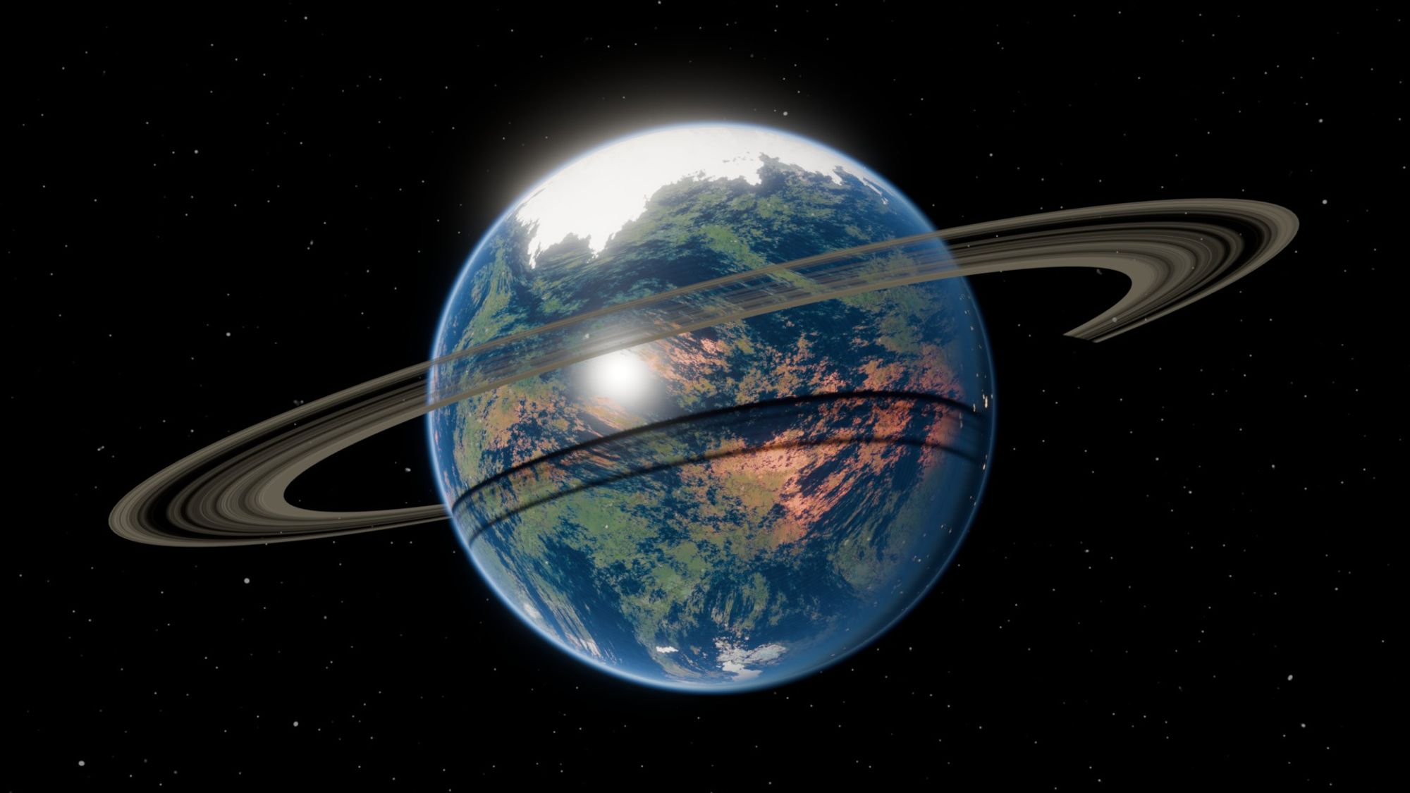 A planet with rings