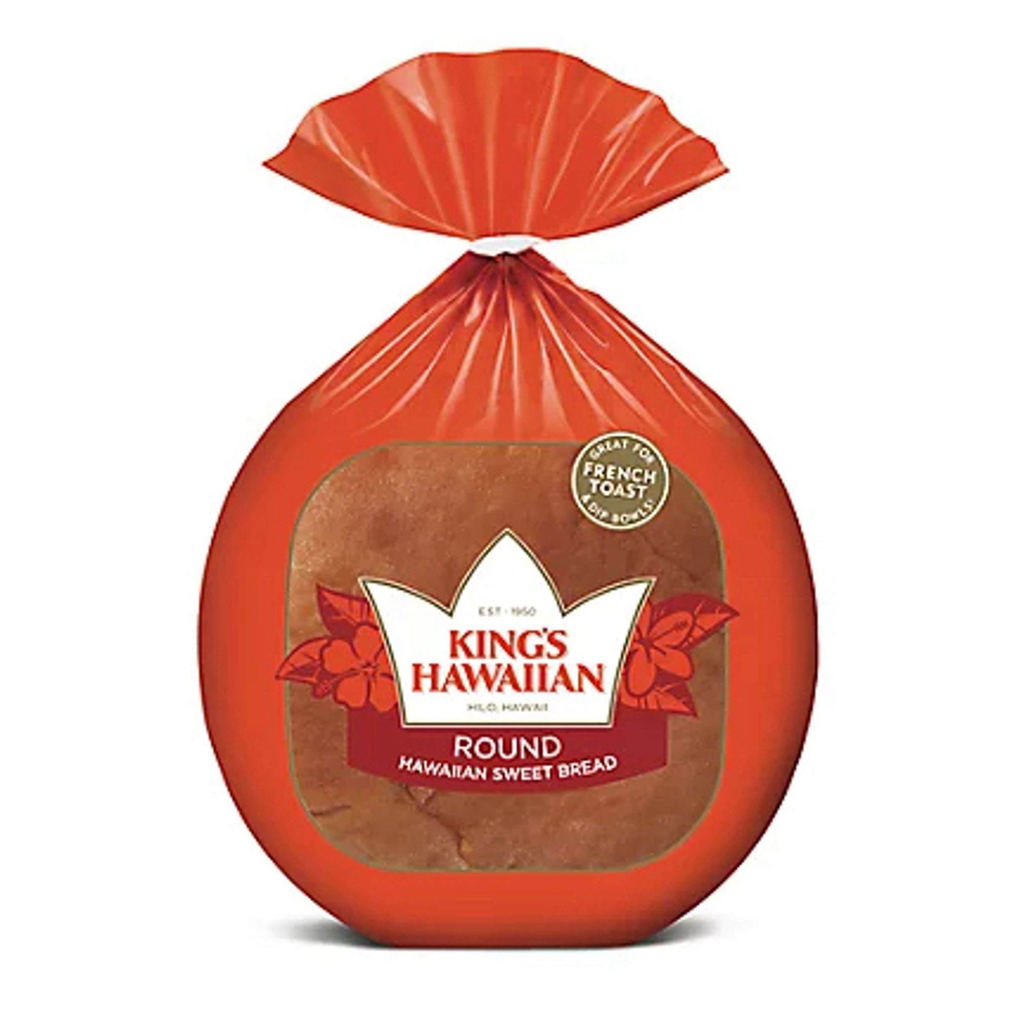 Orange bag of King’s Hawaiian Sweet Bread.