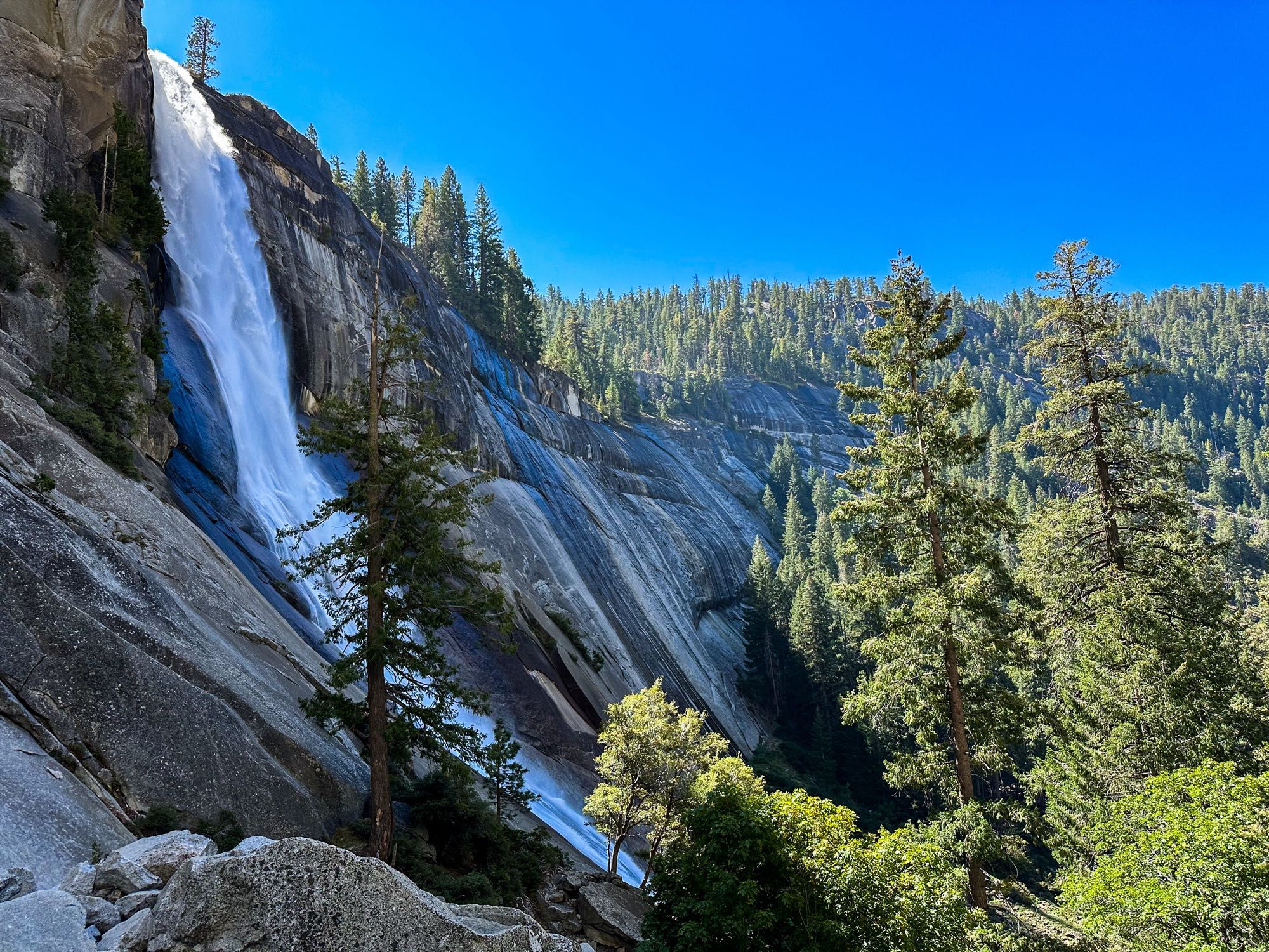 Nevada Fall seen from the side