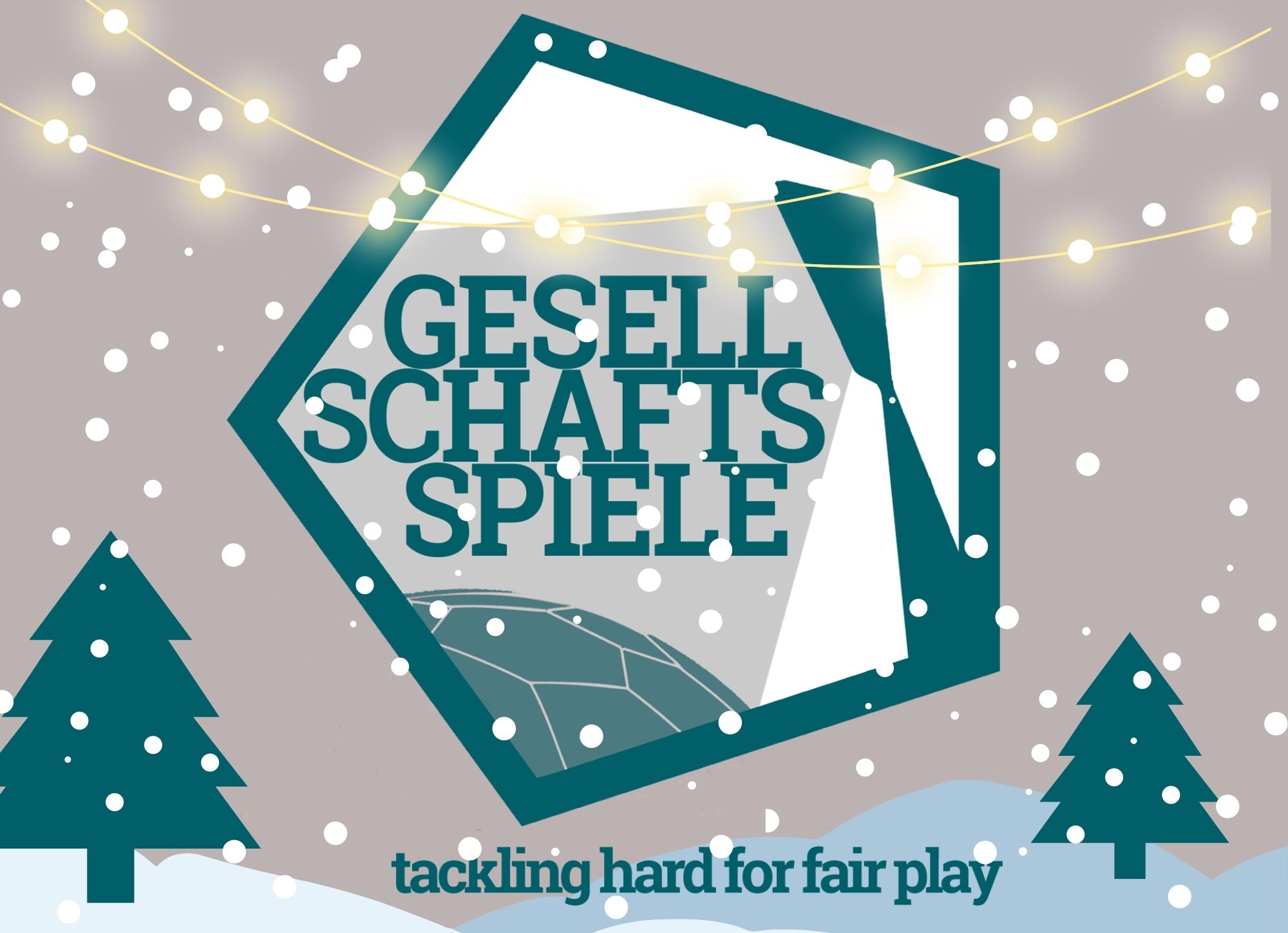 Das Logo von Gesellschaftsspiele in  Weihnachtlicher Umgebung