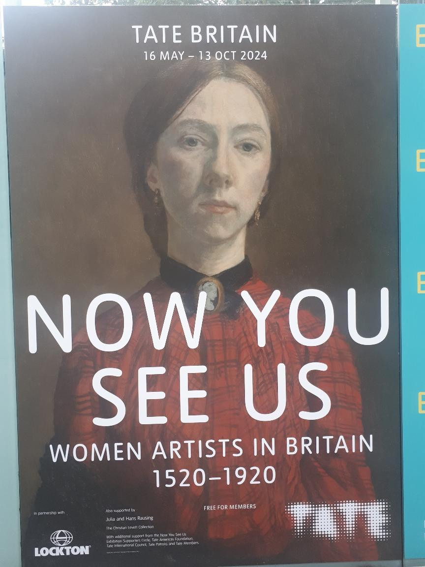 Poster from the Tate Britain exhibition "Now You See Us: Women Artists In Britain 1520-1920"