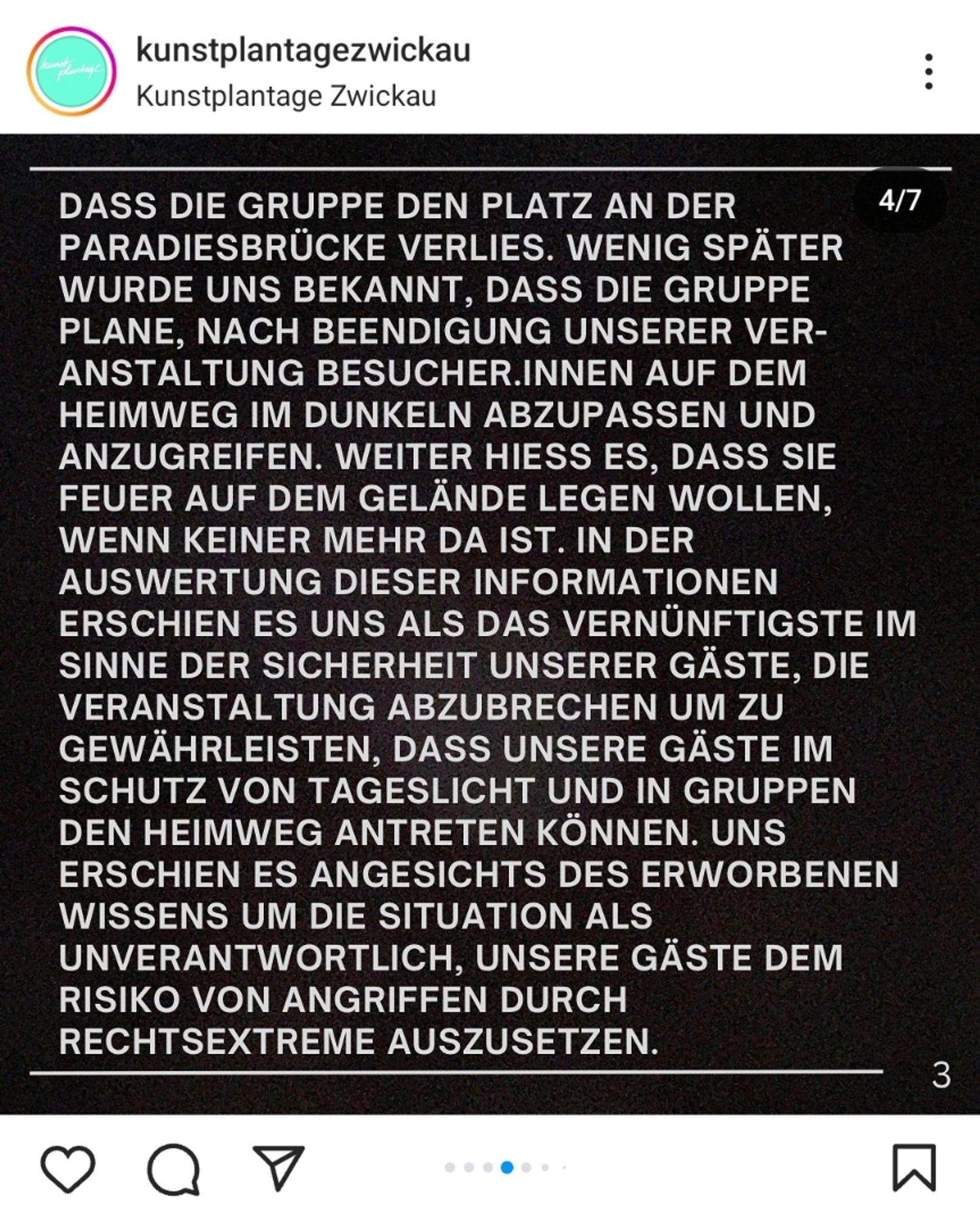 Erläuterung des Sachverhalts auf dem Instagram von Kunstplantage Zwickau. Leider ohne Alt-Text hier.