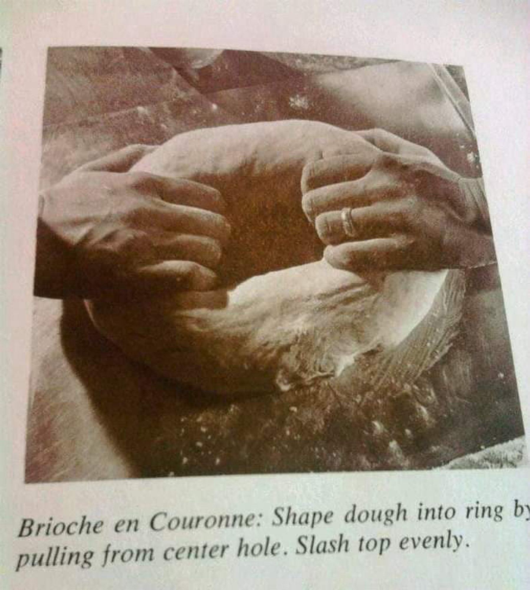 recipe for brioche en couronne. accompanying picture shows two hands pulling apart the dough from the center…it looks like goatse alright. it’s a goatse joke