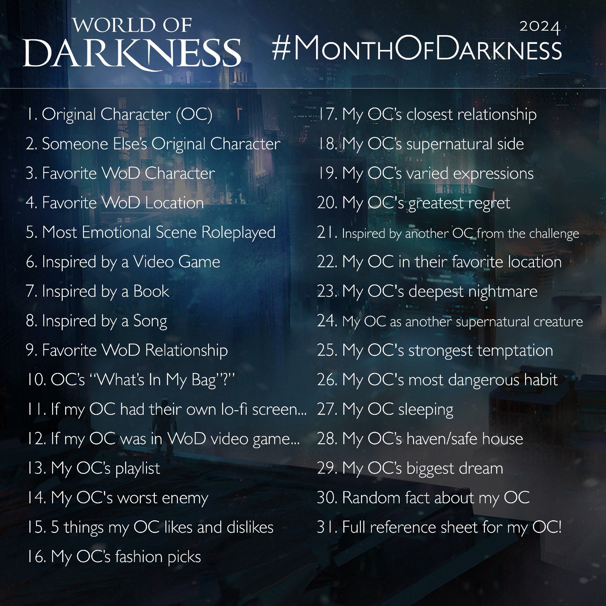 MonthOfDarkness 2024 prompts