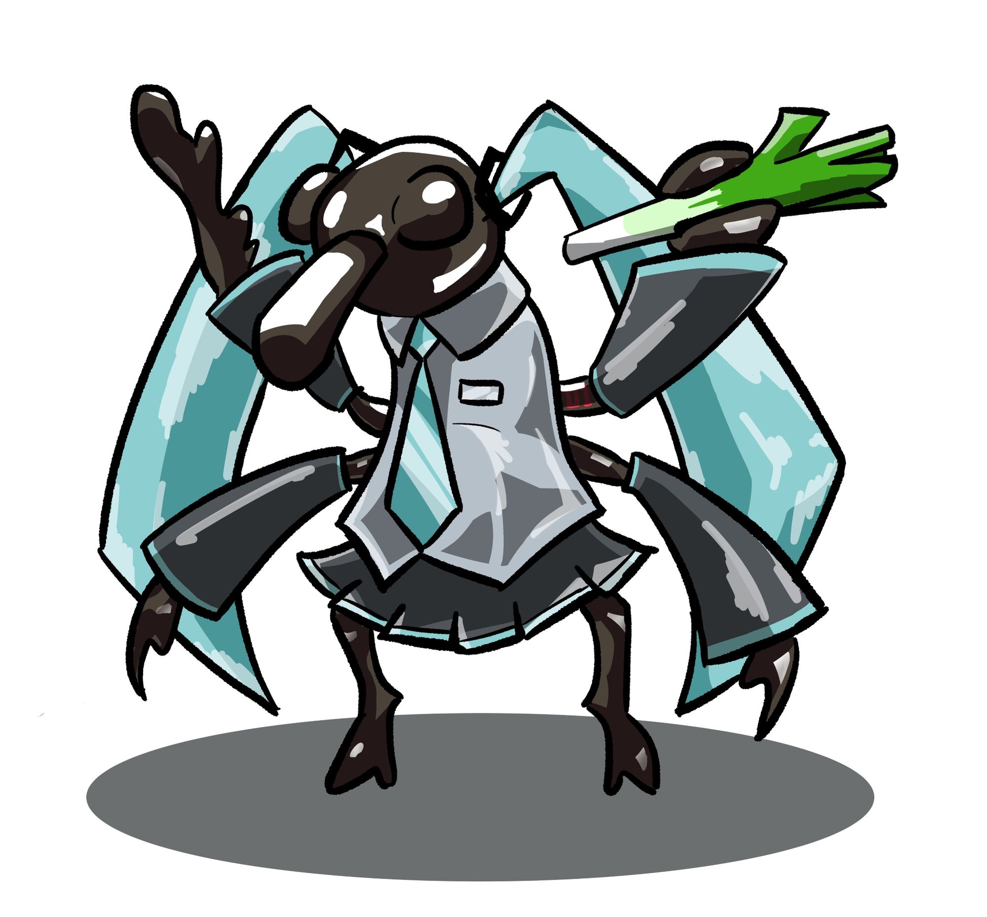 Hatsune Miku except she's one of the boll weevil statues from Enterprise, Alabama