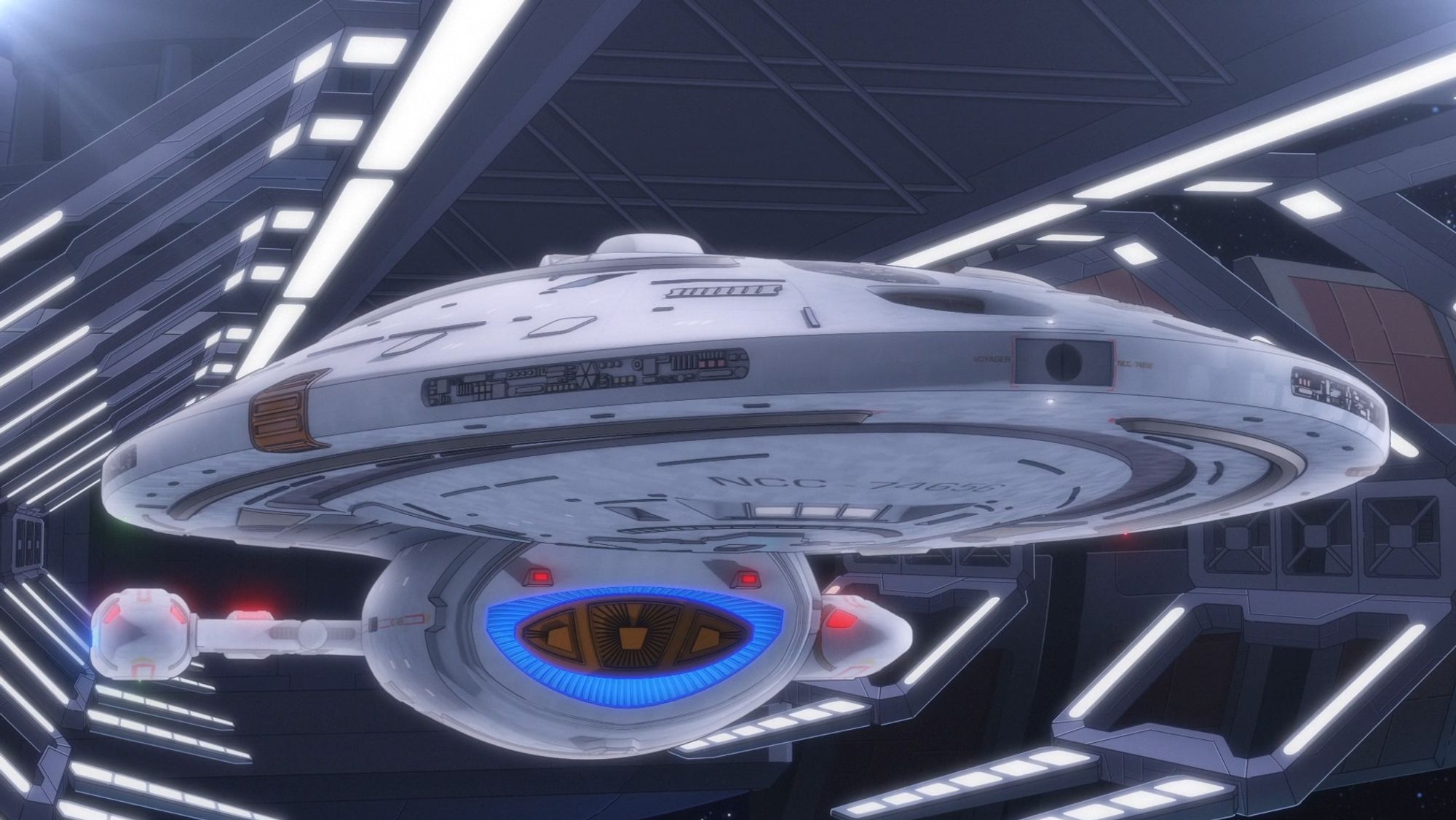 USS Voyager as seen in Star Trek Lower Decks Season 4 Episode 1