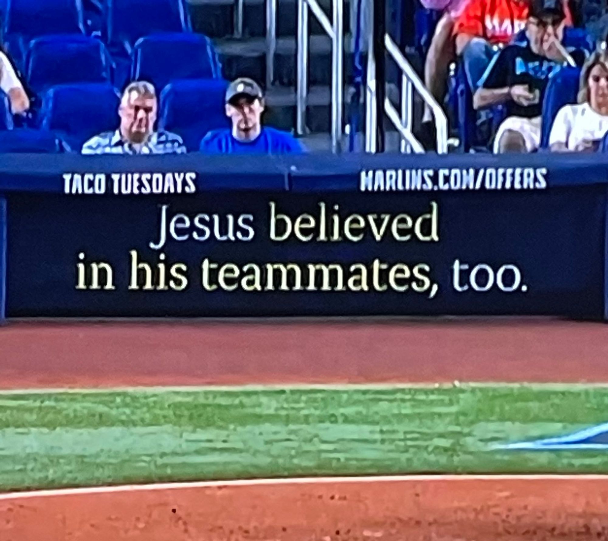 jesus believed in his teammates too