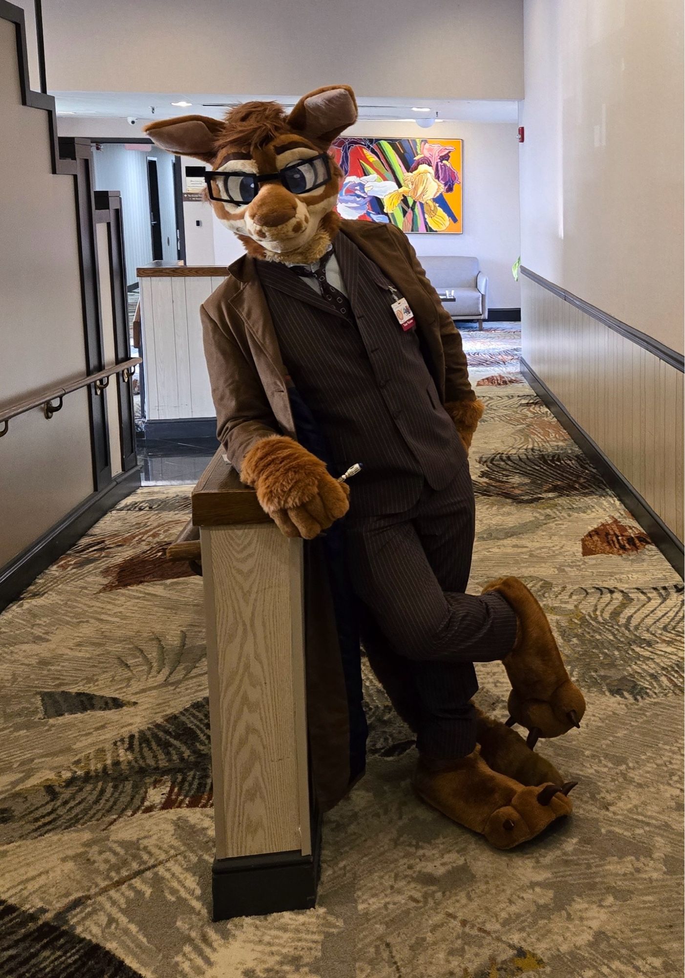 Doctor Roo poses for a photo in the hall at IFC!