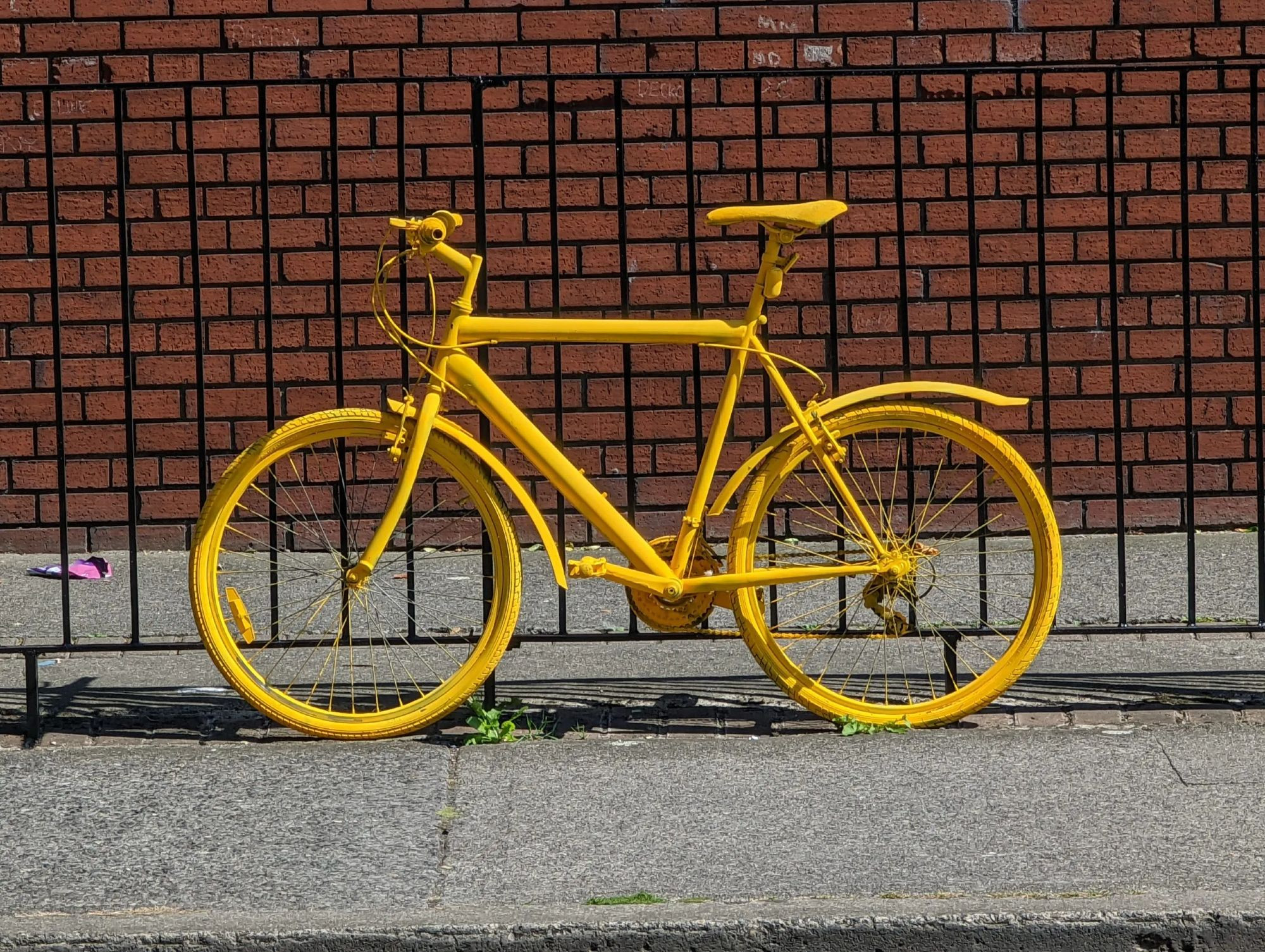 photo of a yellow bike