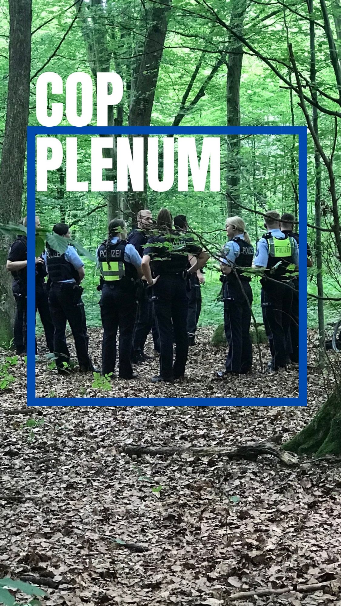 Cops besprechen sich im Wald