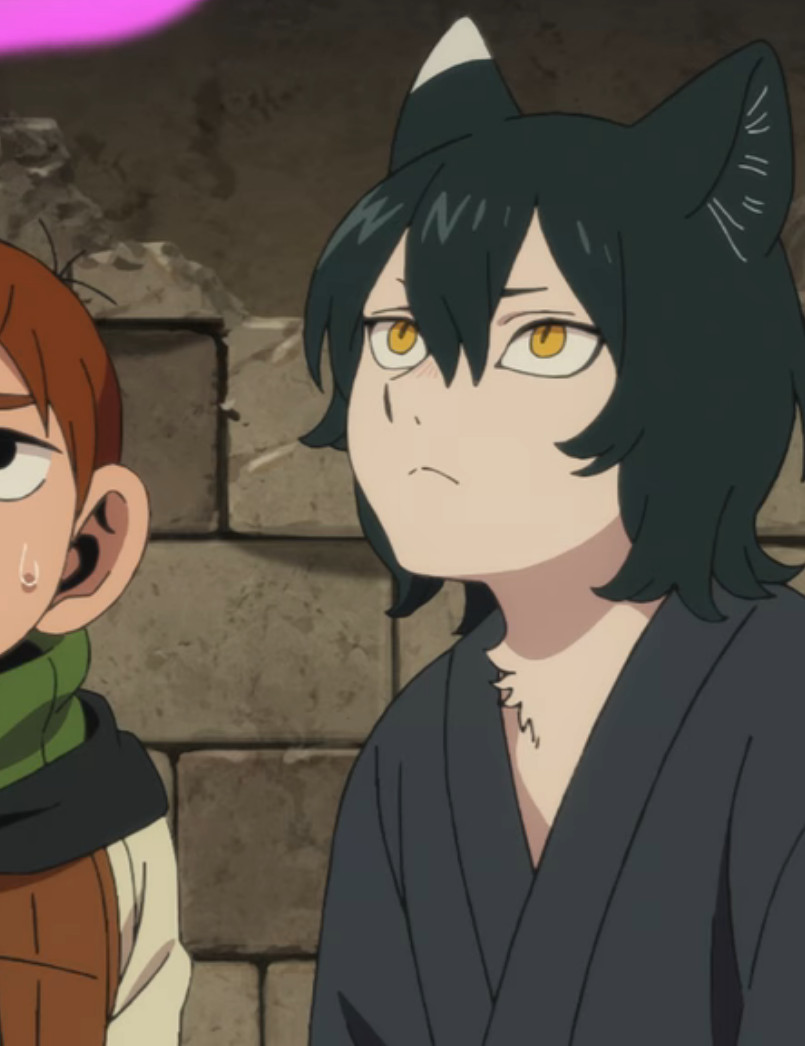 A random screencap of izutsumi from the dungeon meshi manga or anime, actual alt text coming soon hopefully
