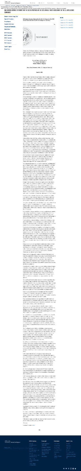 Screenshot of the march 25, 2025 DNI Gabbard Opening Statement for the SSCI As Prepared on the 2025 Annual Threat Assessment of the U.S. Intelligence Community from https://www.dni.gov/index.php/newsroom/congressional-testimonies/congressional-testimonies-2025/4059-ata-opening-statement-as-prepared 

U.S. intelligence, led by DNI Tulsi Gabbard, concluded in March 2025 that Iran is not actively building a nuclear weapon and that Supreme Leader Khamenei has not reauthorized a nuclear weapons program suspended since 2003. While Iran’s uranium enrichment is at record levels—enough for weapons-grade material—it’s still in civilian hands. U.S. The Intelligence Community estimates any breakout effort would take 2–3 years.