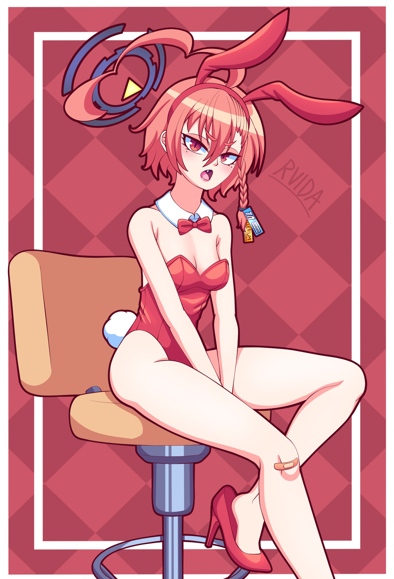 Mikan Neru from blue archive in her bunnygirl costume