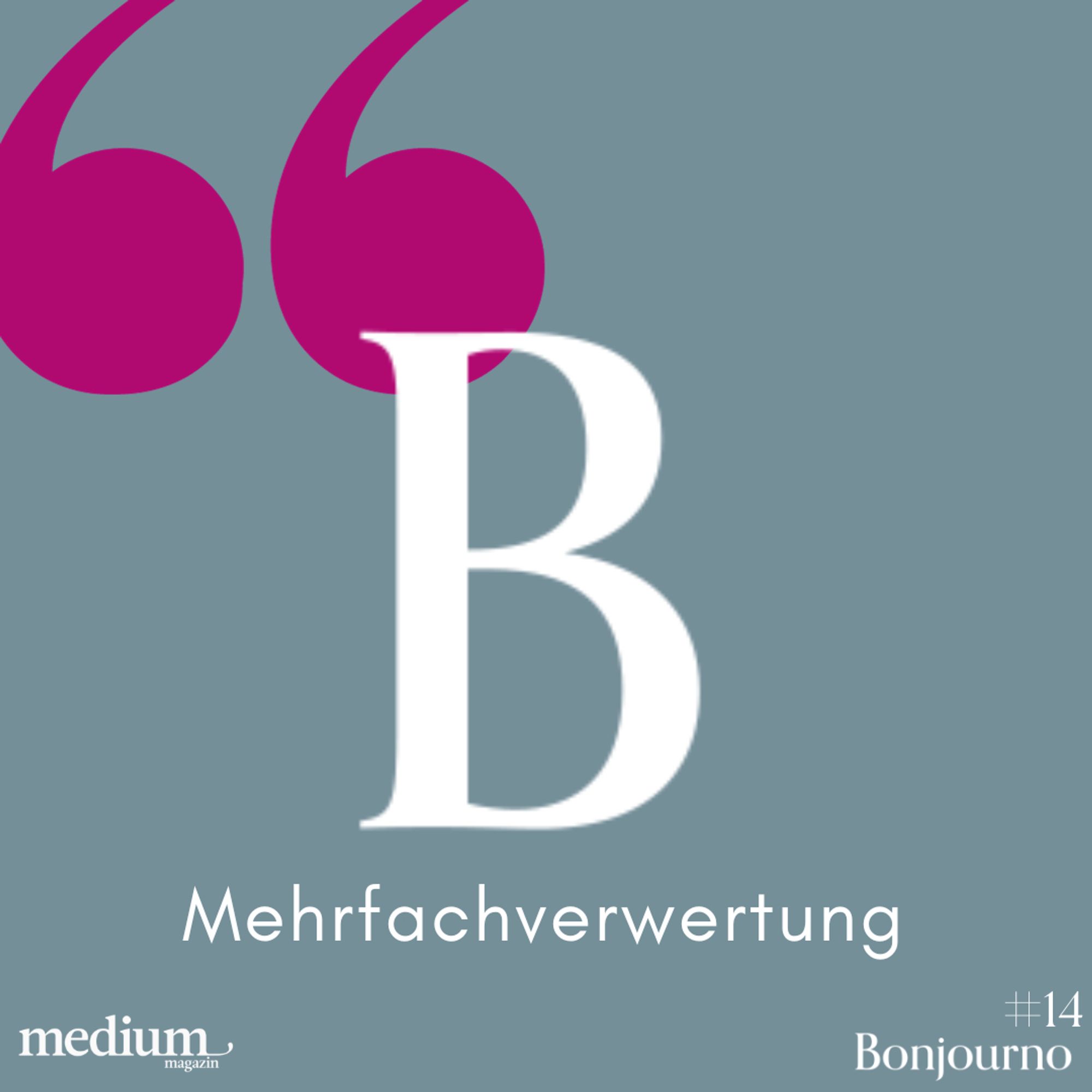 Podcast-Cover mit dem Schriftzug: Mehrfachverwertung