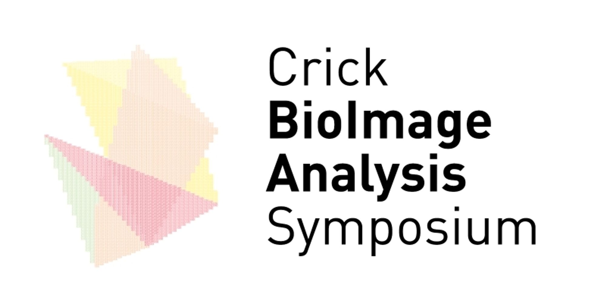 A colourful logo with the text "Crick Bioimage Analysis Symposium"