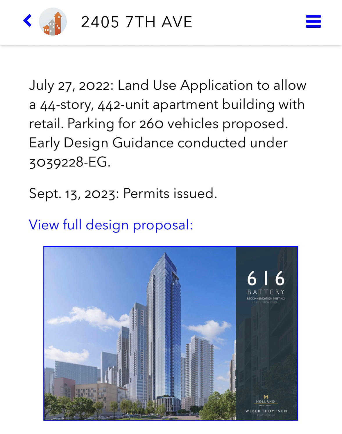 Apartment under construction in SLU