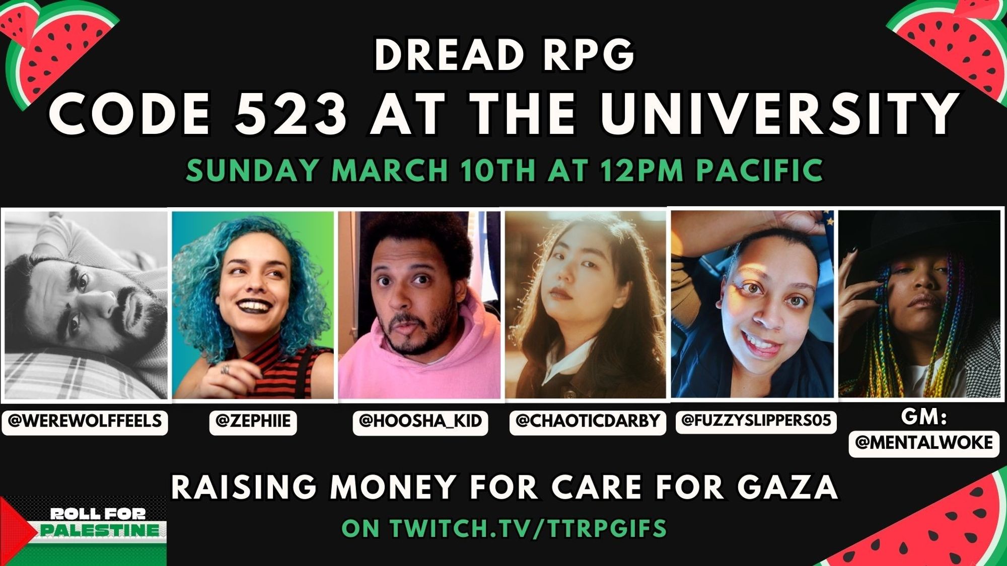 Next up, we will have a Dread RPG game with an incredible crew who are part of a Response team investigating abnormalities.

GM: @mentalwoke

Players: @WerewolfFeels @Zephiie @hoosha_kid @ChaoticDarby and @fuzzyslippers05

📅 Sunday, March 10th at 12pm Pacific