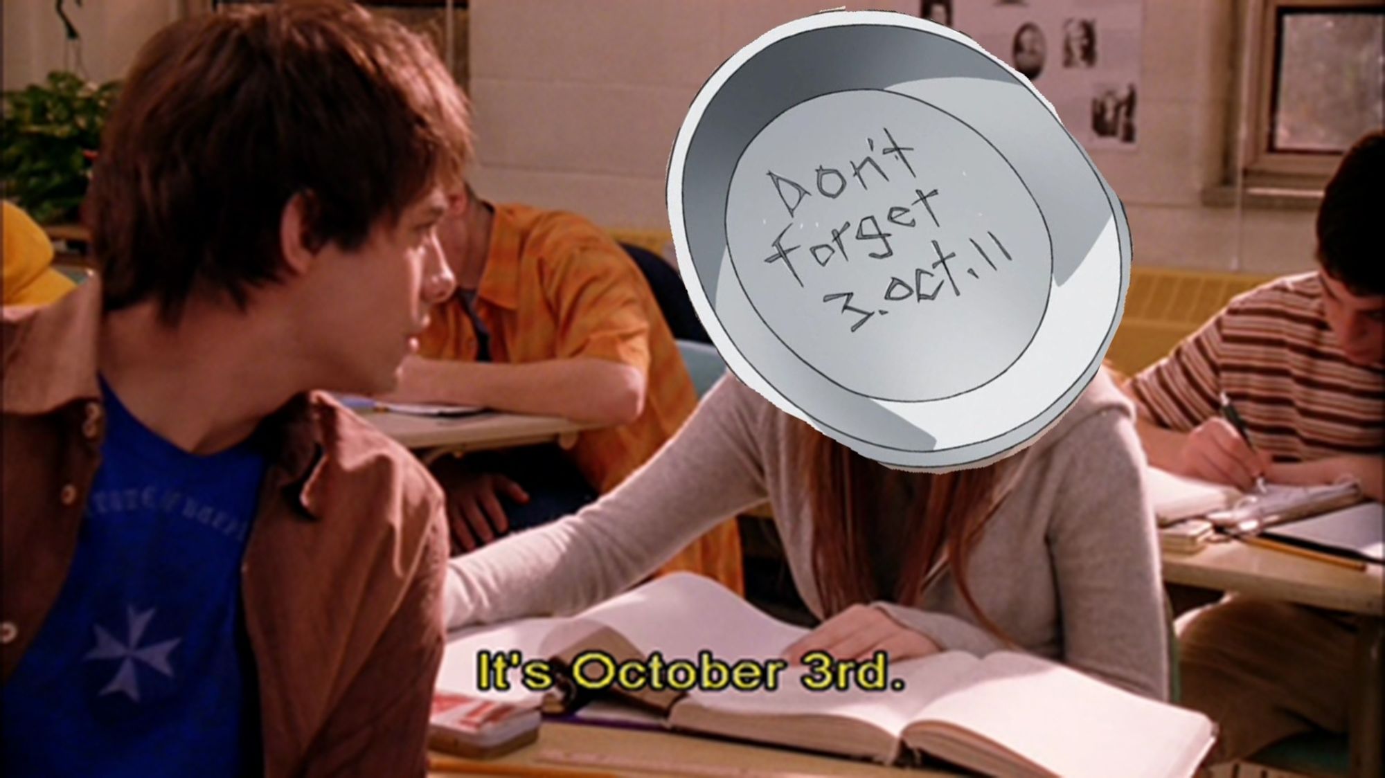 Don't forget 3 oct saying it's Oct 3rd