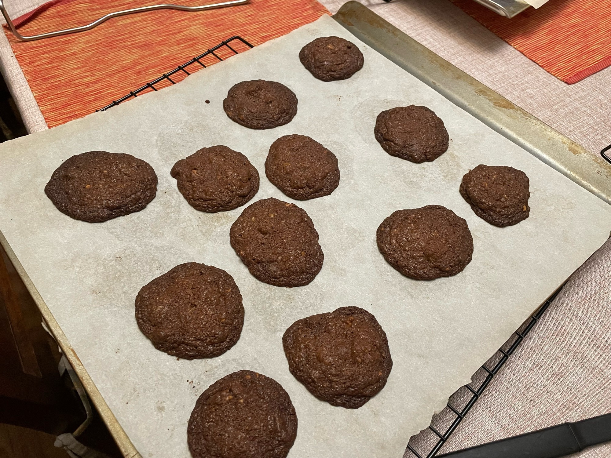 Chocolate chocolate chip, with walnuts and cardamom.