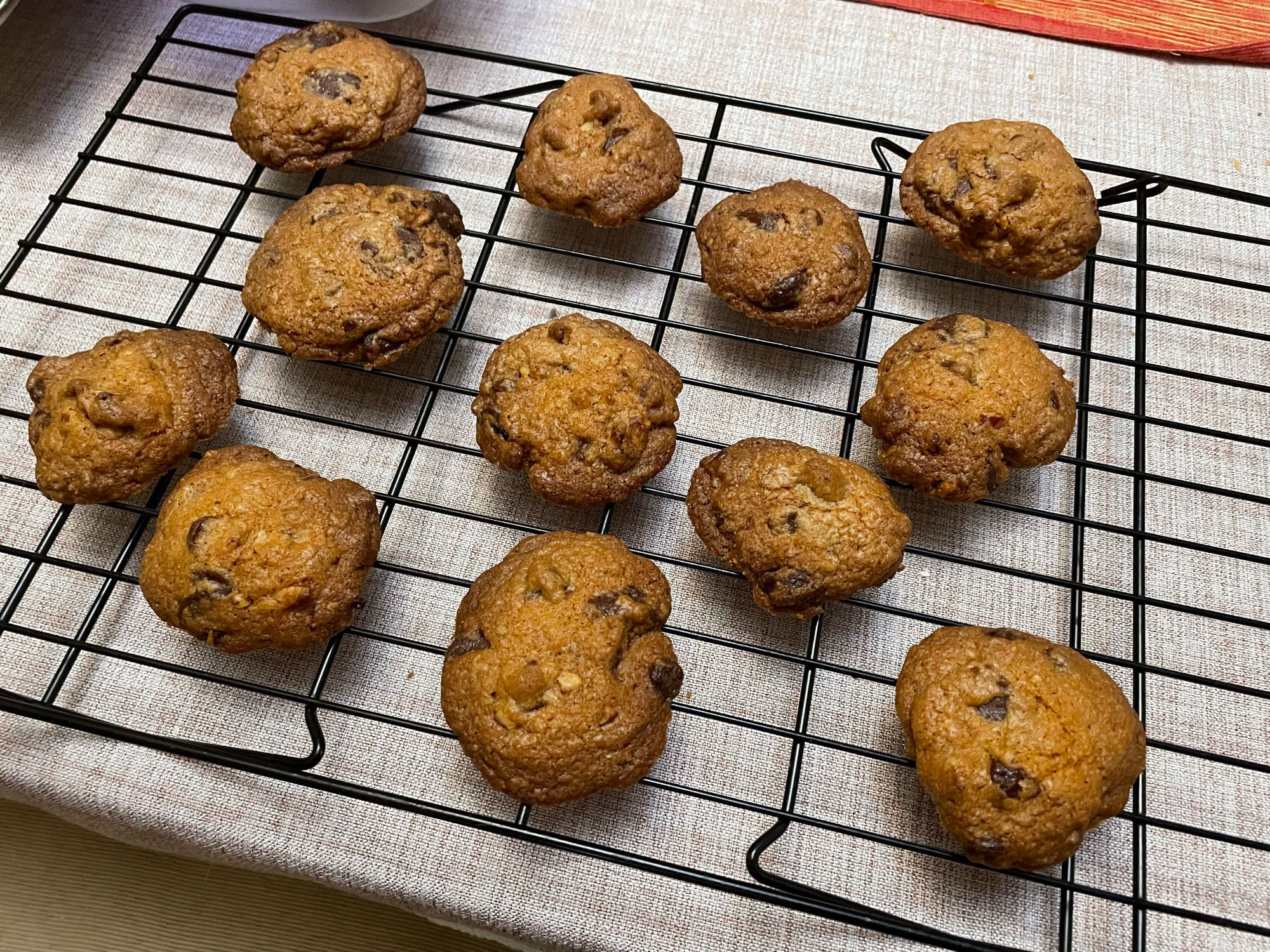 Chocolate chip, with pecans and cardamom.