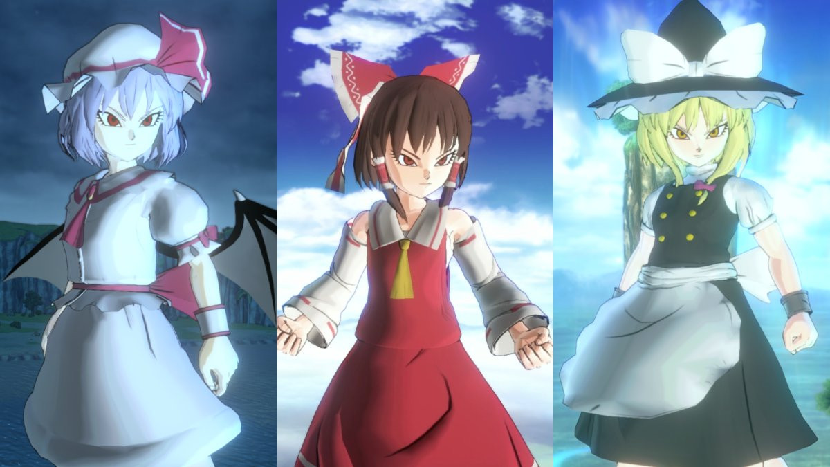 remilia, reimu, and marisa modded into dragon ball xenoverse